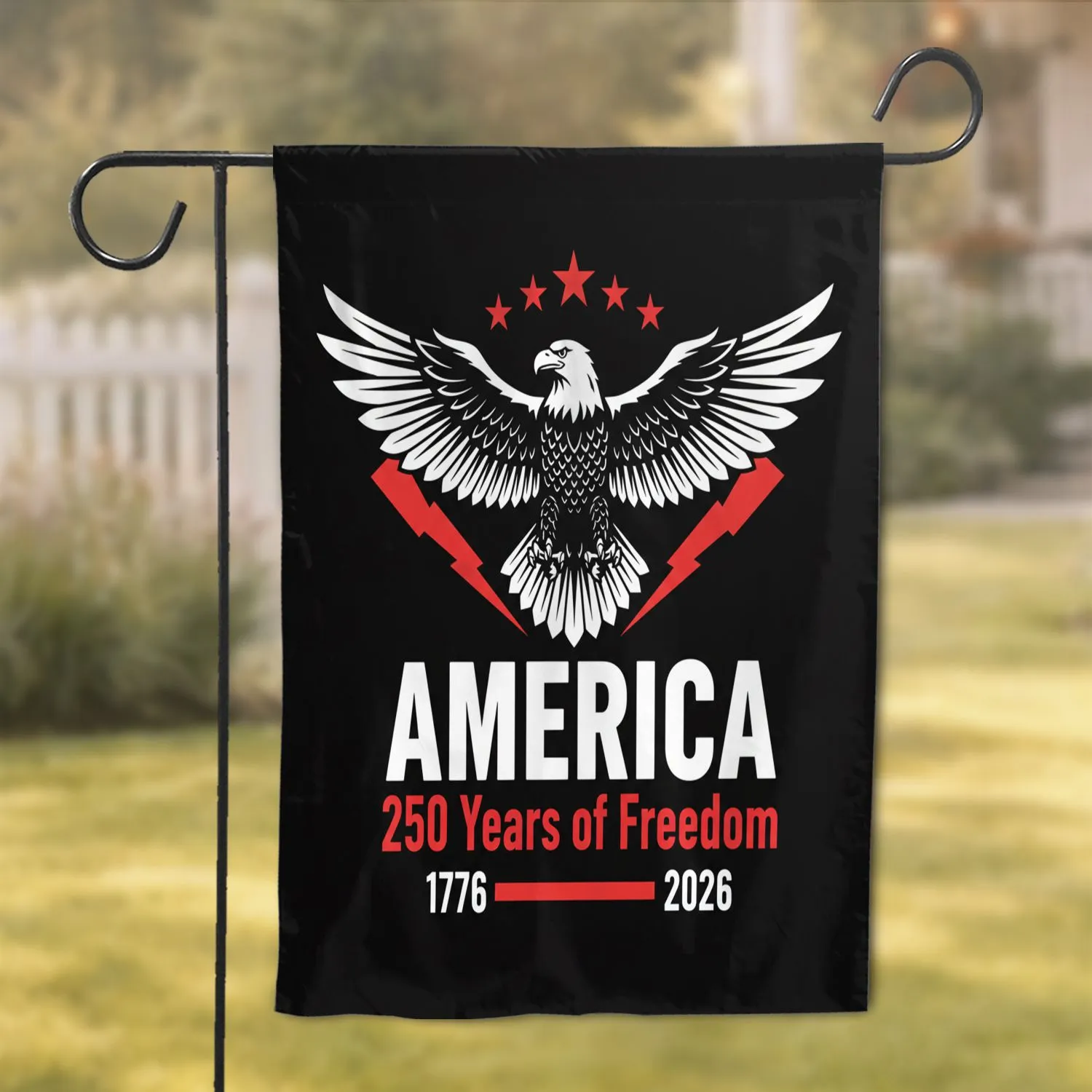 Bald Eagle America 250th Anniversary 1776-2026 - USA Freedom Independence Day Gift for Veterans Garden Flag - 1