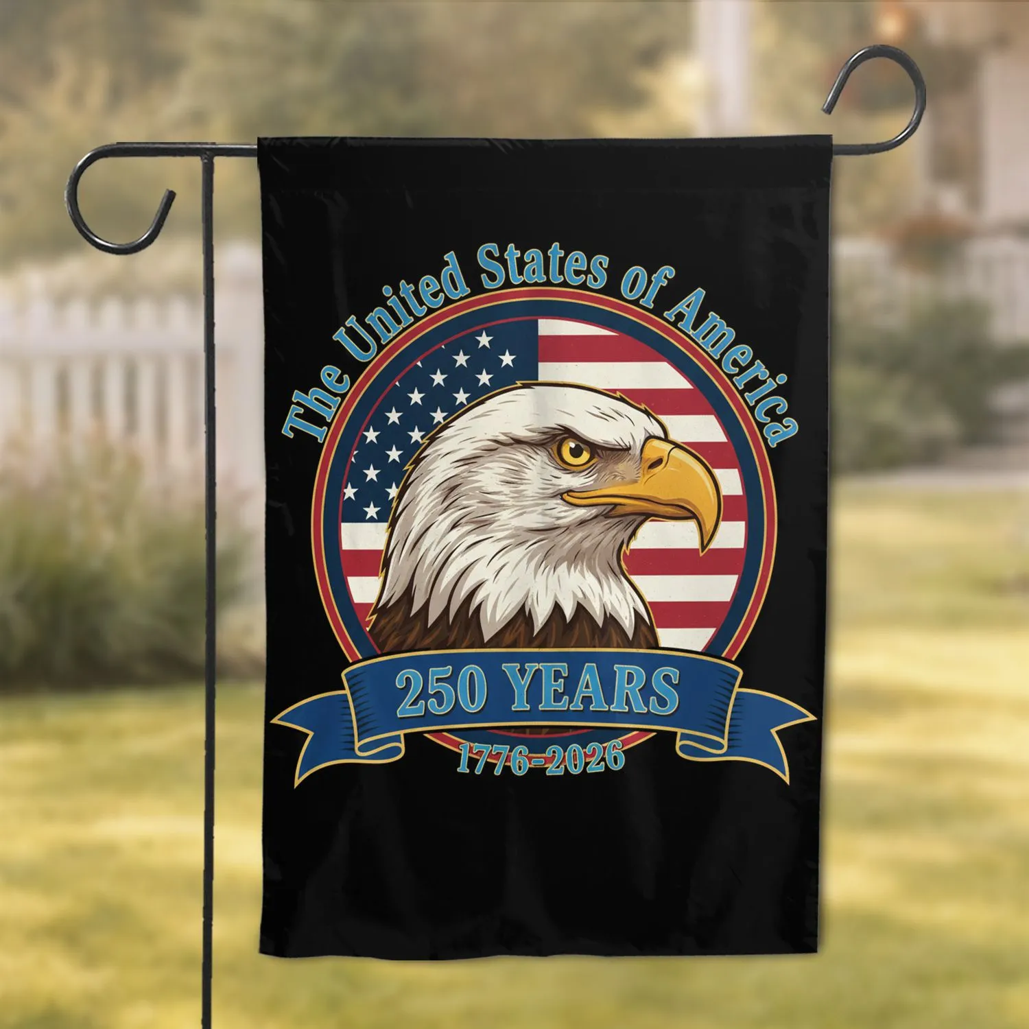 Bald Eagle American Flag 1776-2026 - USA 250th Anniversary Patriotic Celebration Garden Flag - 1
