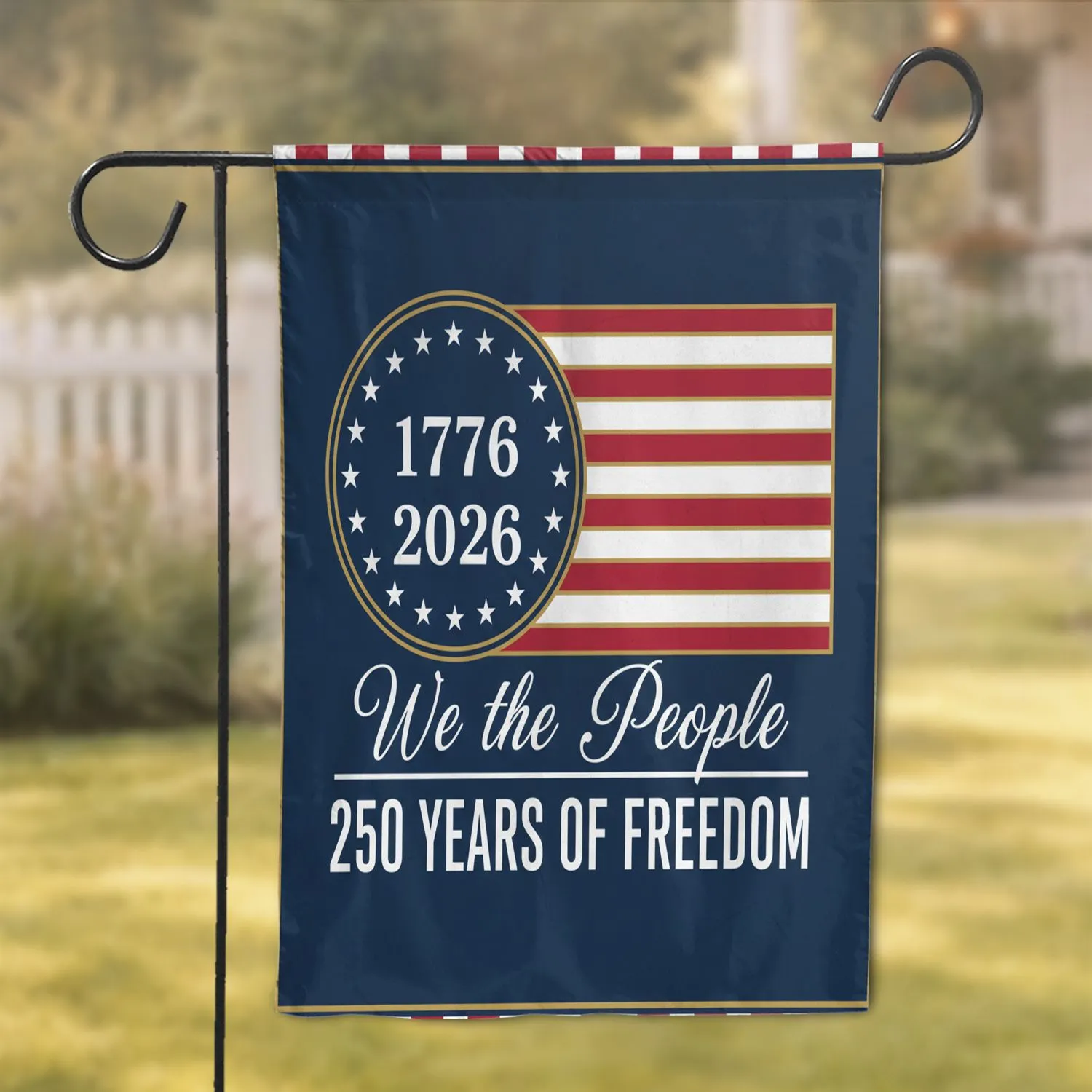 American Flag We The People 1776-2026 - USA 250th Anniversary Patriotic Gift for Veterans Garden Flag - 1