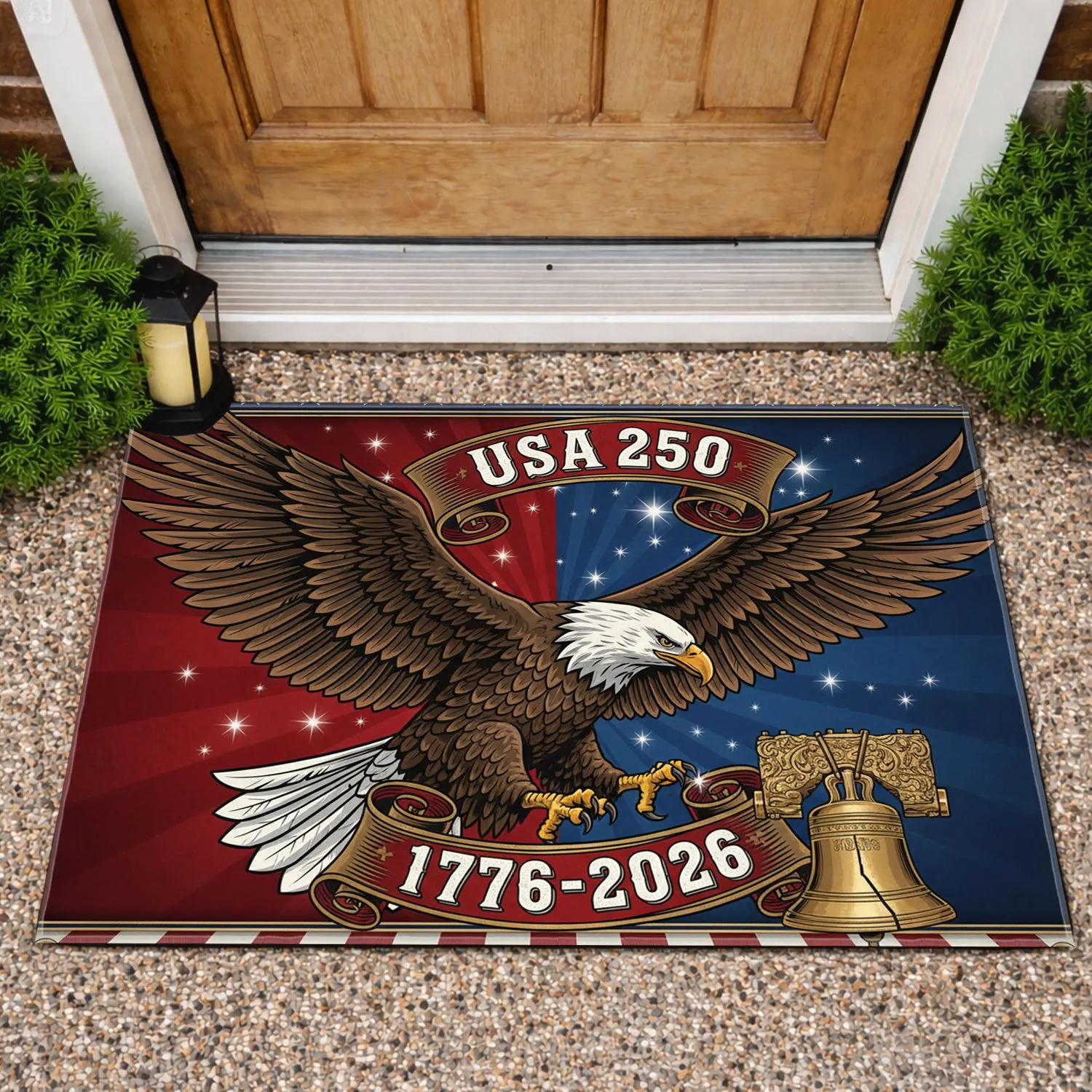 Bald Eagle USA 250 American Flag 1776-2026 - 250th Anniversary American Heritage Doormat - 1