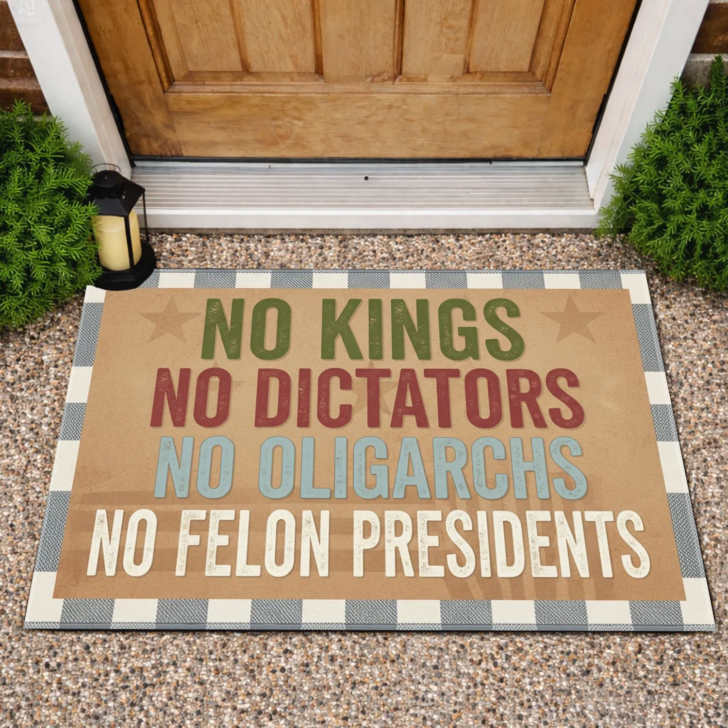 No Kings No Dictators 1776-2026 - USA 250th Anniversary Patriotic American Rights Doormat - 1