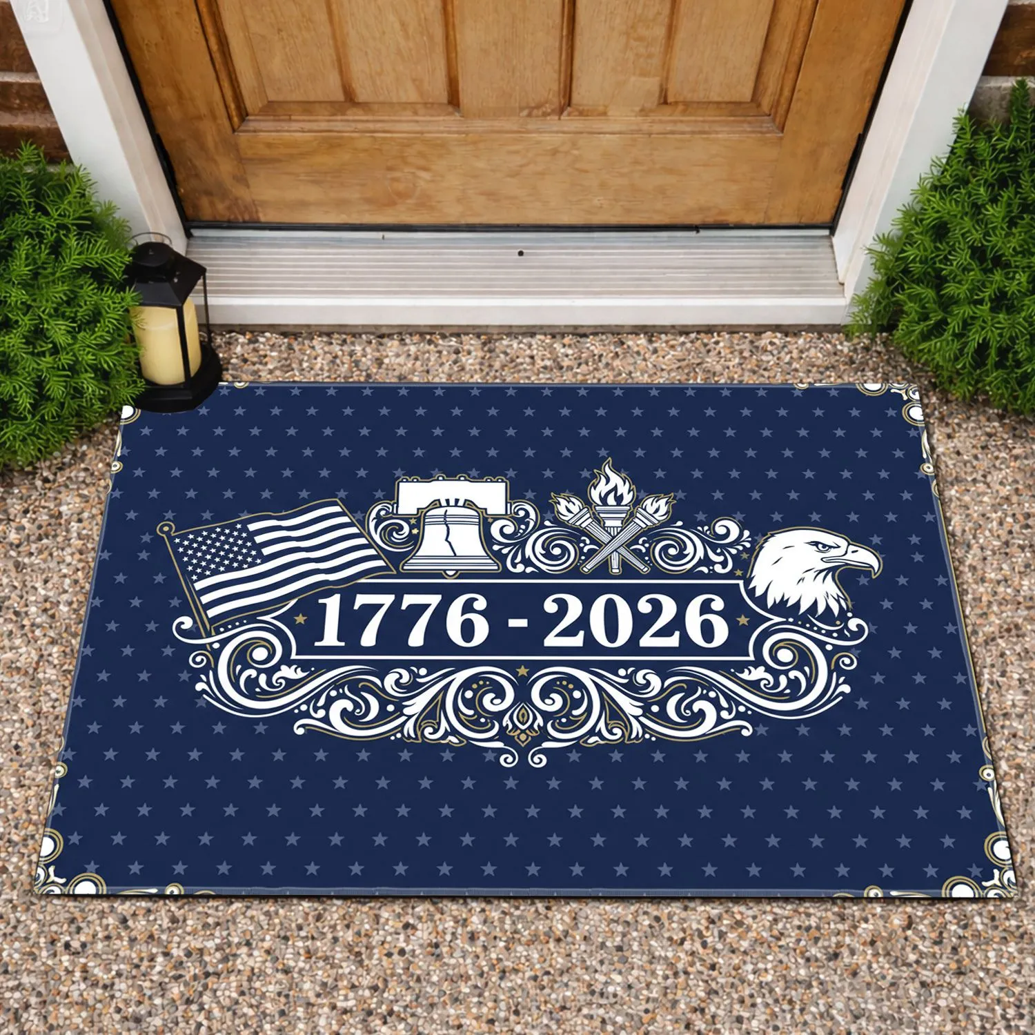 Bald Eagle American Flag 1776-2026 - USA 250th Anniversary Patriotic Gift for Dad Doormat - 1