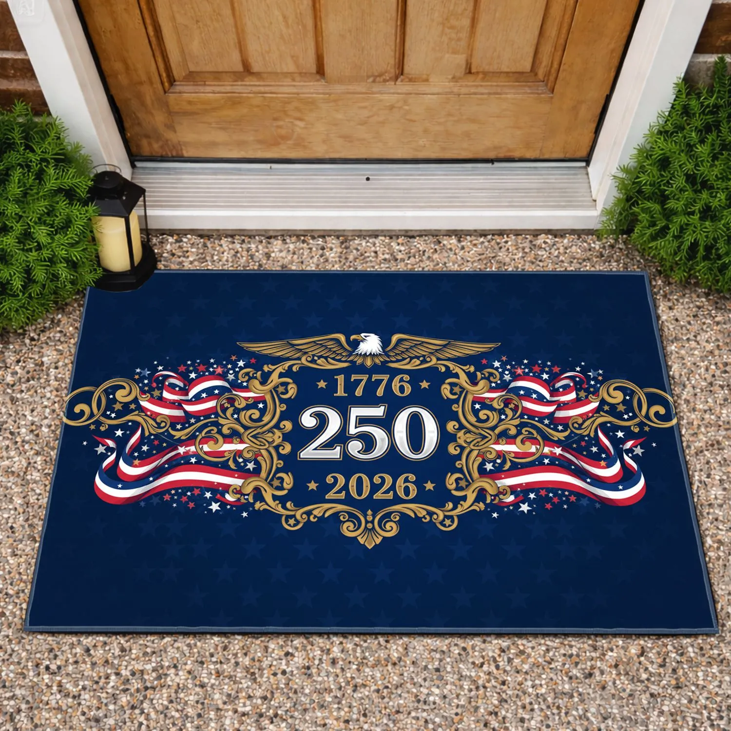 Bald Eagle Patriotic Shield 1776-2026 - USA 250th Anniversary American Heritage Doormat - 1