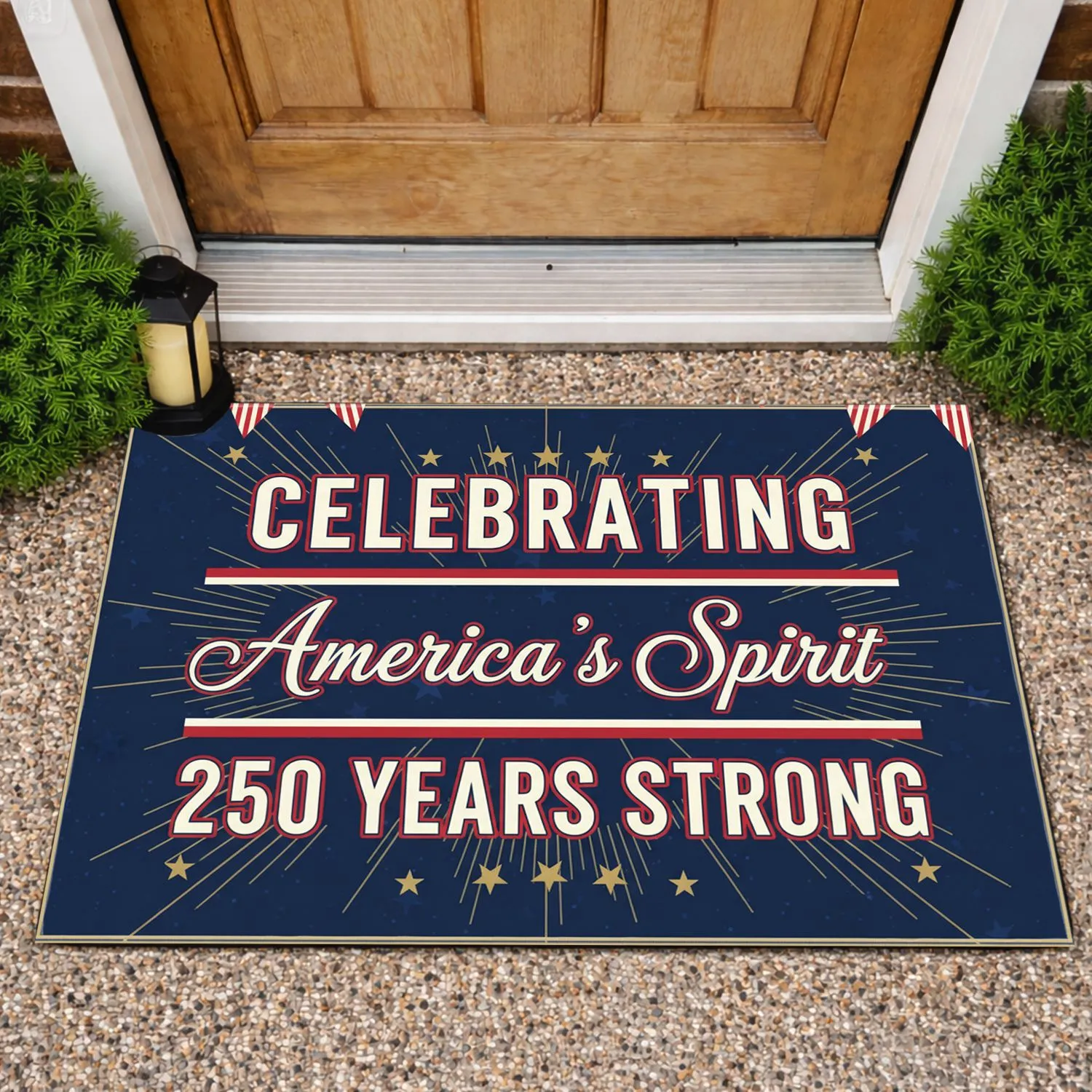 Celebrating America's Spirit 250 Years Strong 1776-2026 - Patriotic Anniversary Doormat - 1