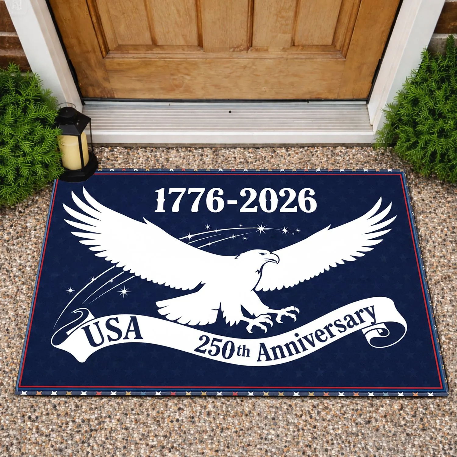 Bald Eagle 1776-2026 - USA 250th Anniversary Independence Day Patriotic Heritage Doormat - 1