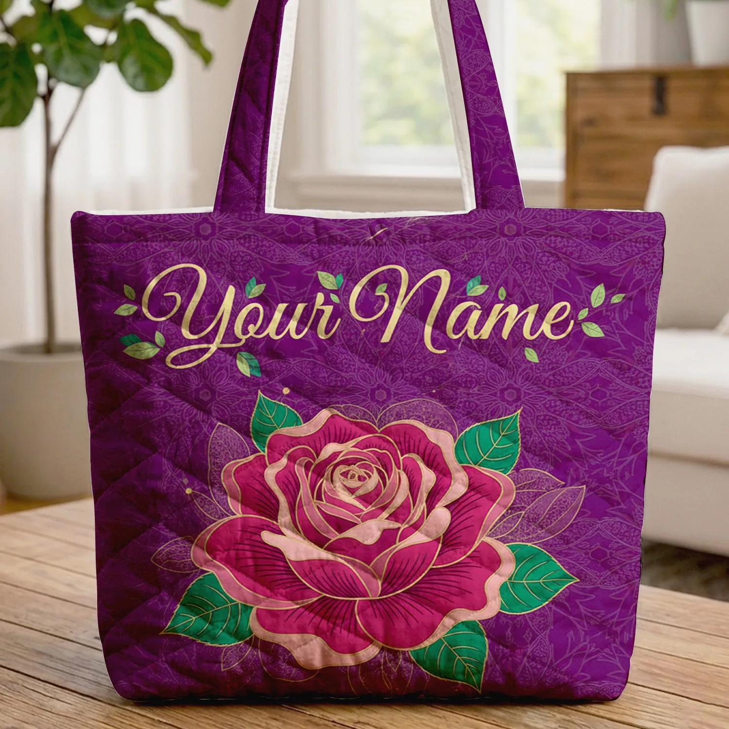 Quilted Tote Bag - 1