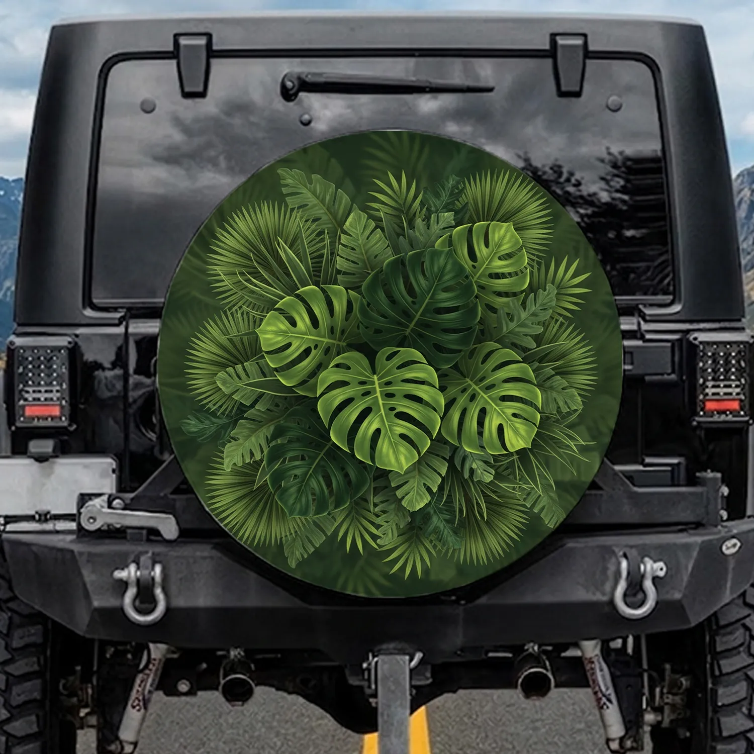 Monstera Deliciosa Tropical Foliage - Nature Lover Gift for Plant Lover Spare Tire Cover - 1