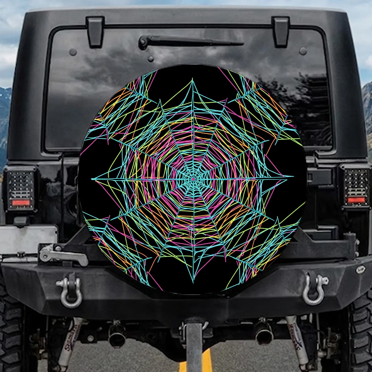 Spider Webs - Wildlife Lover Automotive Style Gift Spare Tire Cover - 1