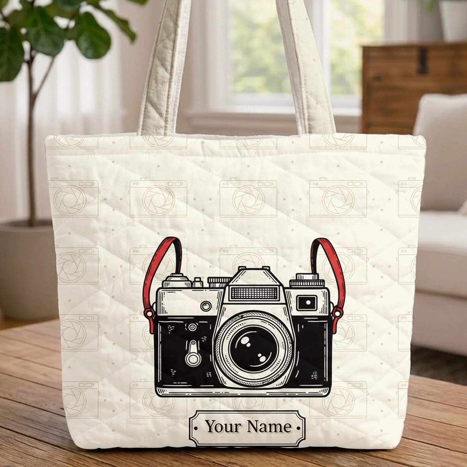 Vintage Film Camera Aperture - Photography Lover Gift for Everyday Use Quilted Tote Bag - 1