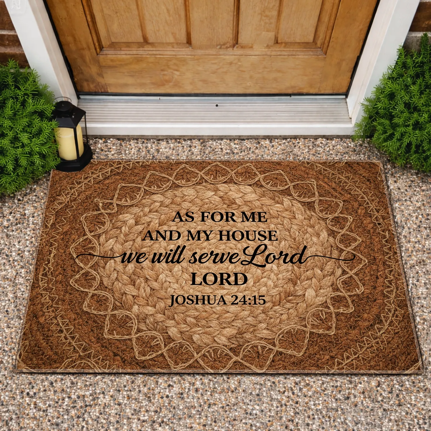 As for Me and My House Joshua 24:15 - Christian Home Decor Gift Doormat - 1