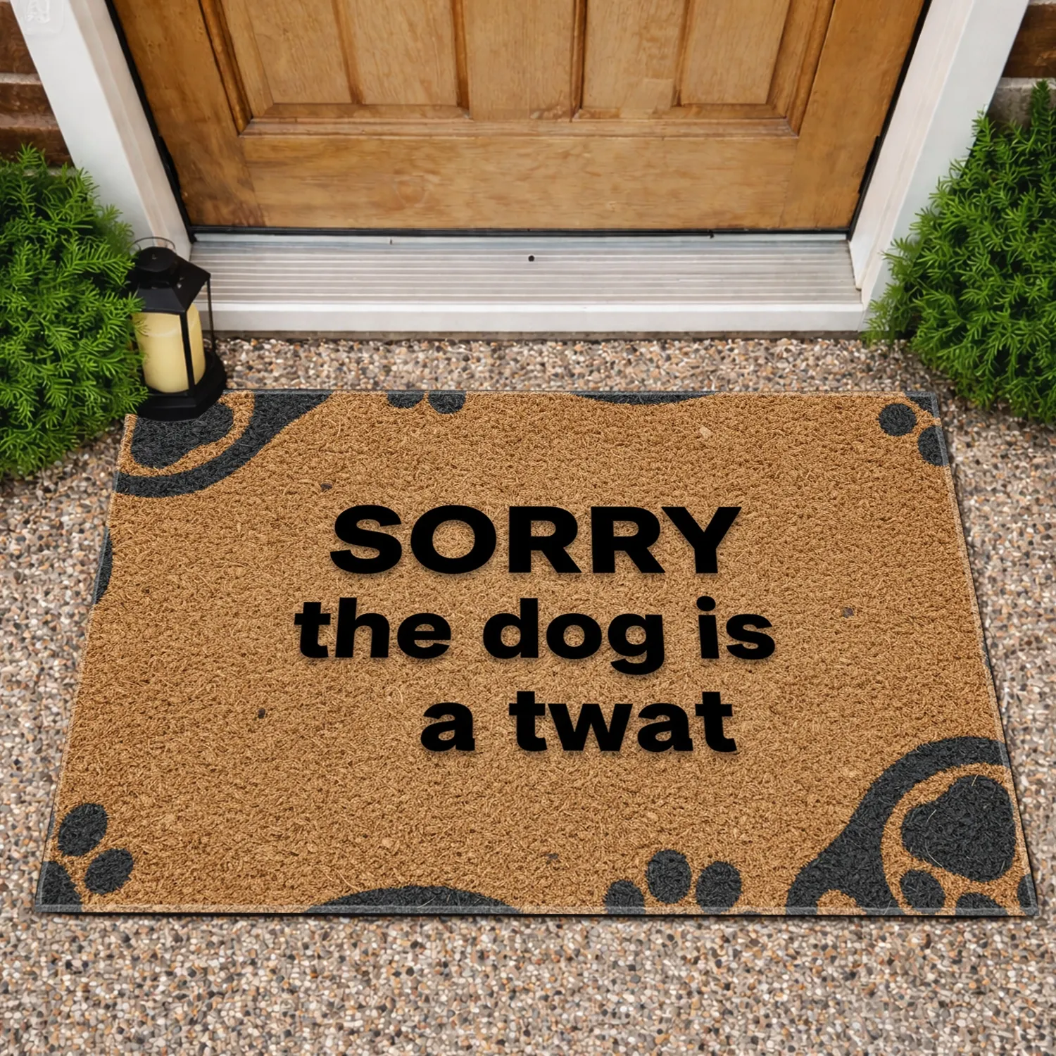 Sorry The Dog Is A Twat - Funny Dog Lover Home Decor Gift Doormat - 1