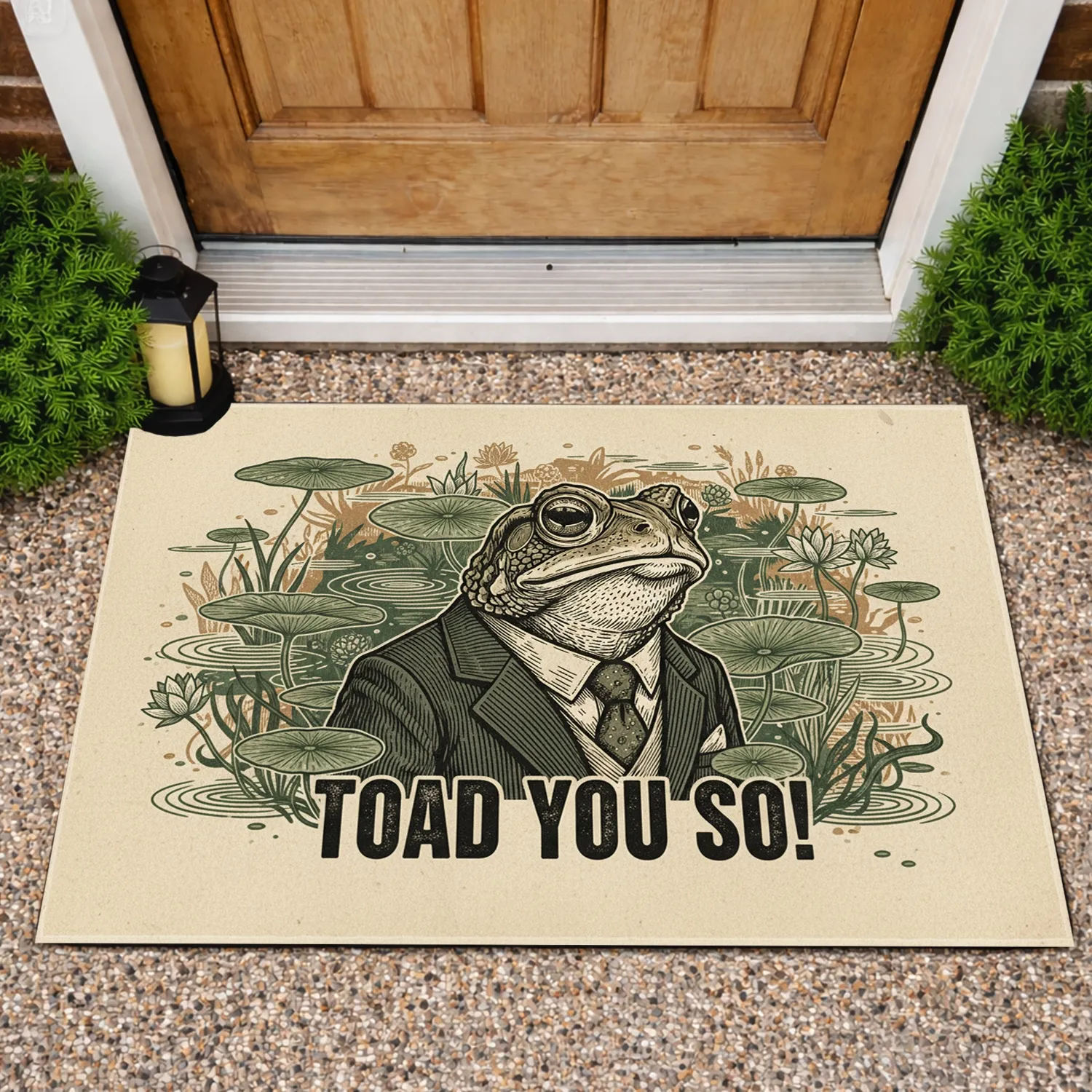 Toad Formal Business Suit TOAD YOU SO! Humorous Office Decor Gift for Colleagues Doormat - 1