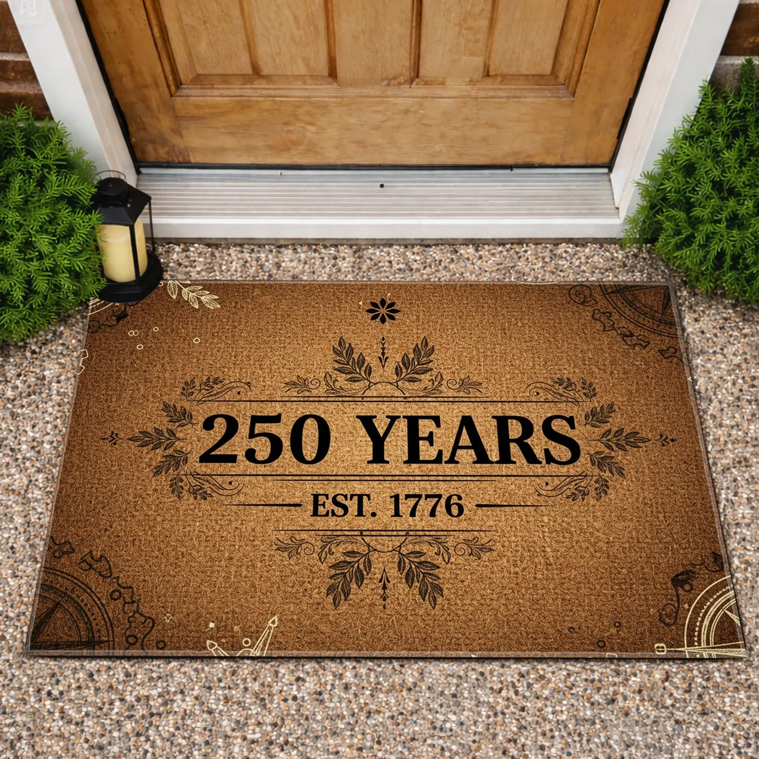 Historic 250 Years Est 1776 - USA 250th Anniversary Independence Day Home Decor Gift Doormat - 1