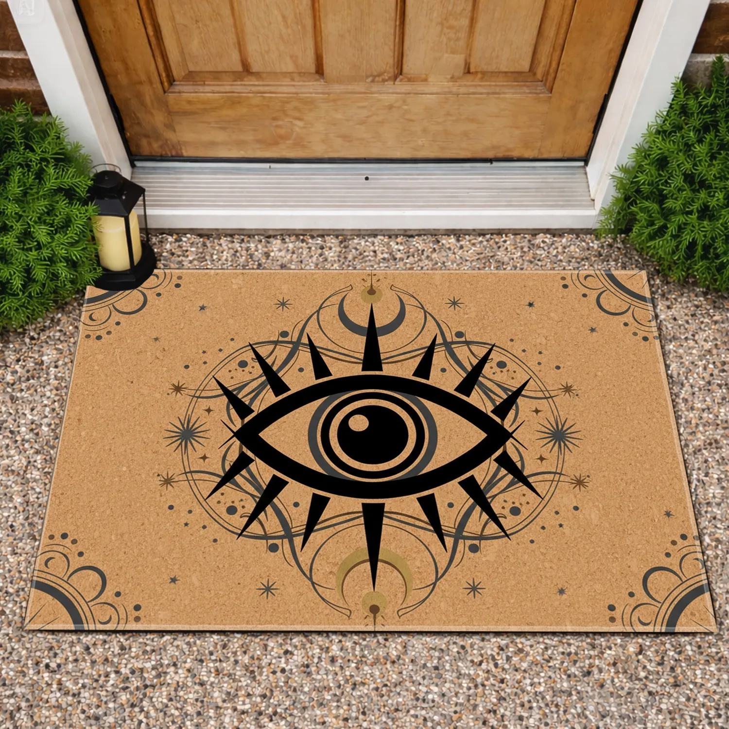 Protective Evil Eye Symbol - Spiritual Home Decor Gift for Mystic Lover Doormat - 1