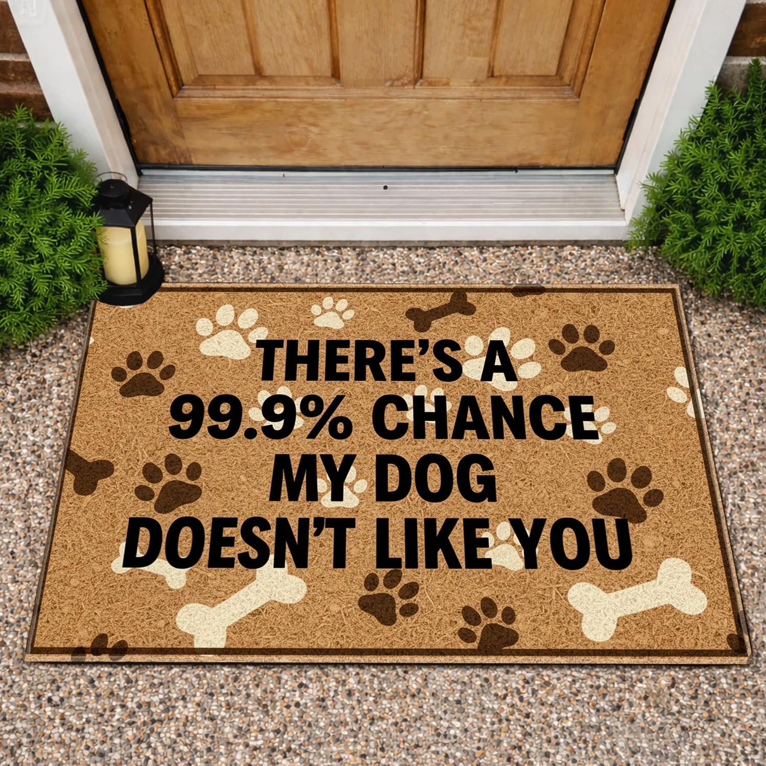 Dog Doesn't Like You Paw Prints Quote - Dog Lover Home Decor Gift for Owners Doormat - 1