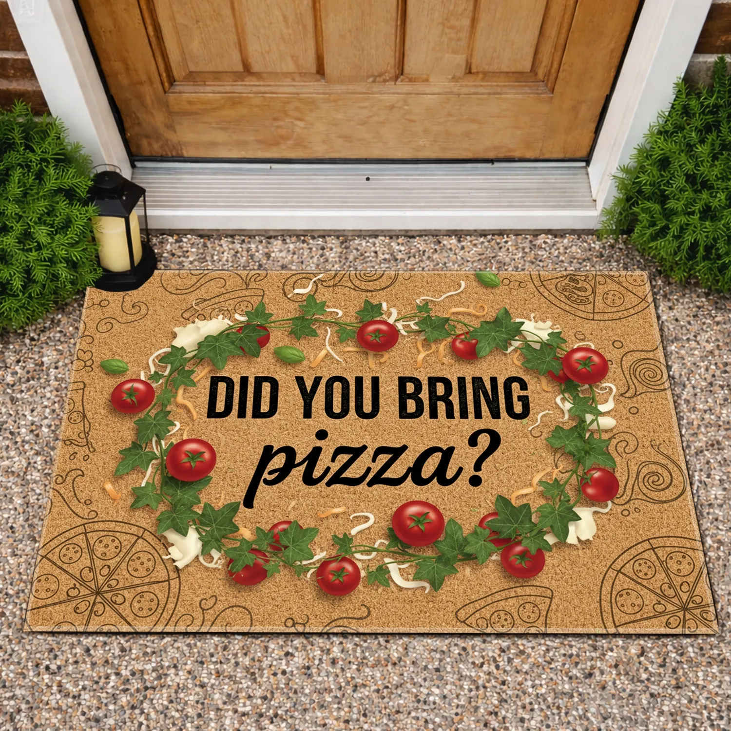 Did You Bring Pizza Ivy Vines - Casual Gathering Outdoor Decor Gift Doormat - 1