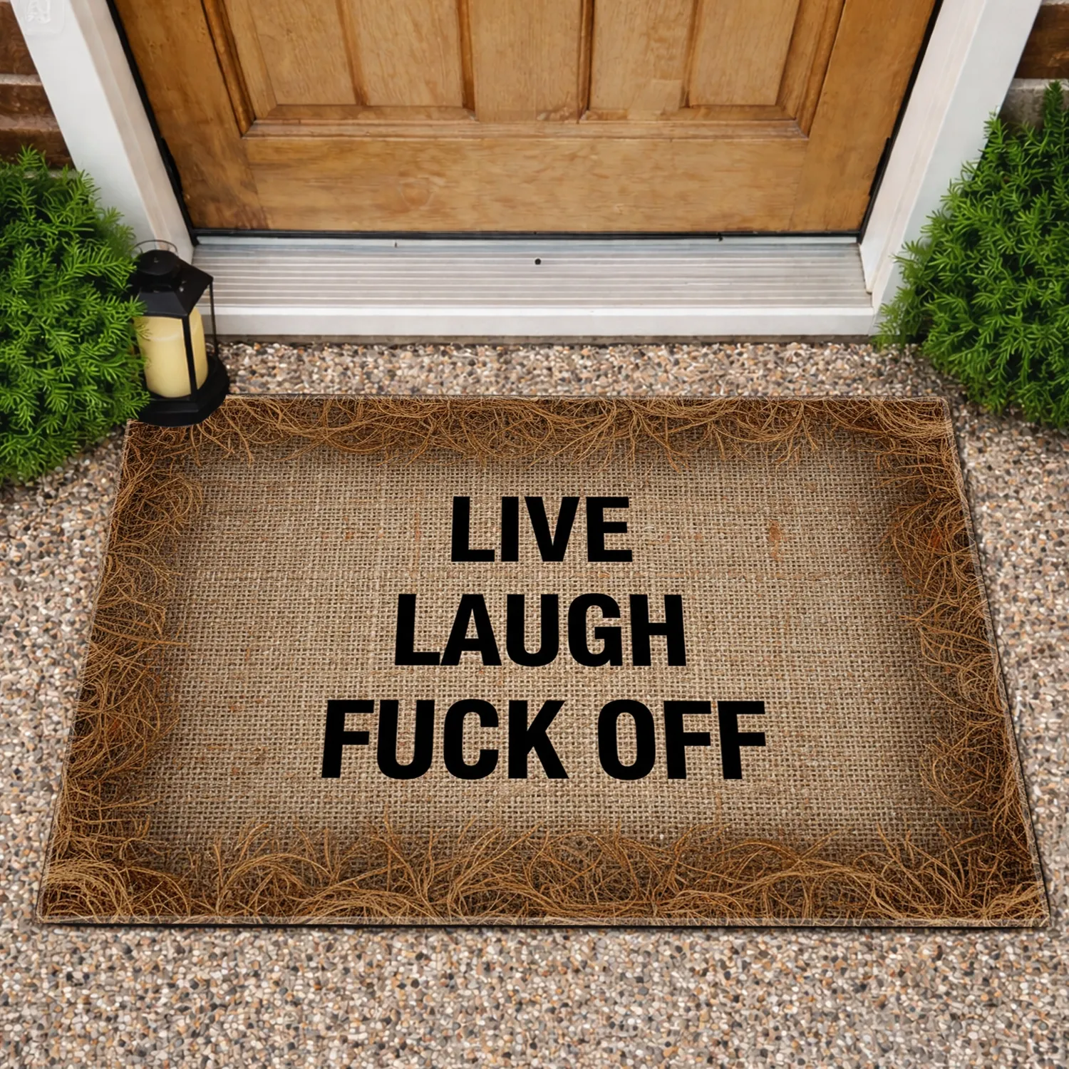 Live Laugh Fuck Off Message – Home Decor Gift for Everyday Use Doormat - 1