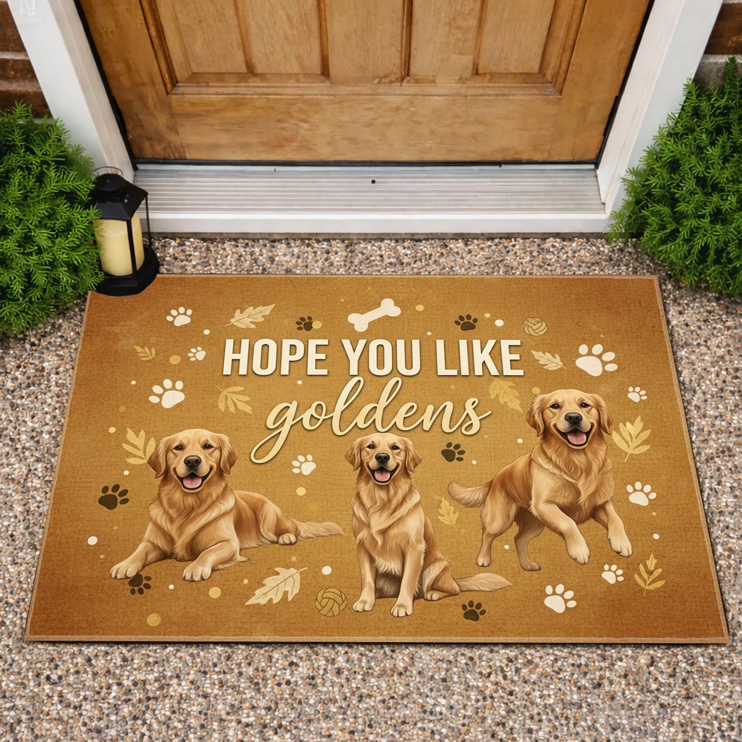 Golden Retrievers Hope You Like - Dog Lover Home Decor Gift for Retriever Owners Doormat - 1