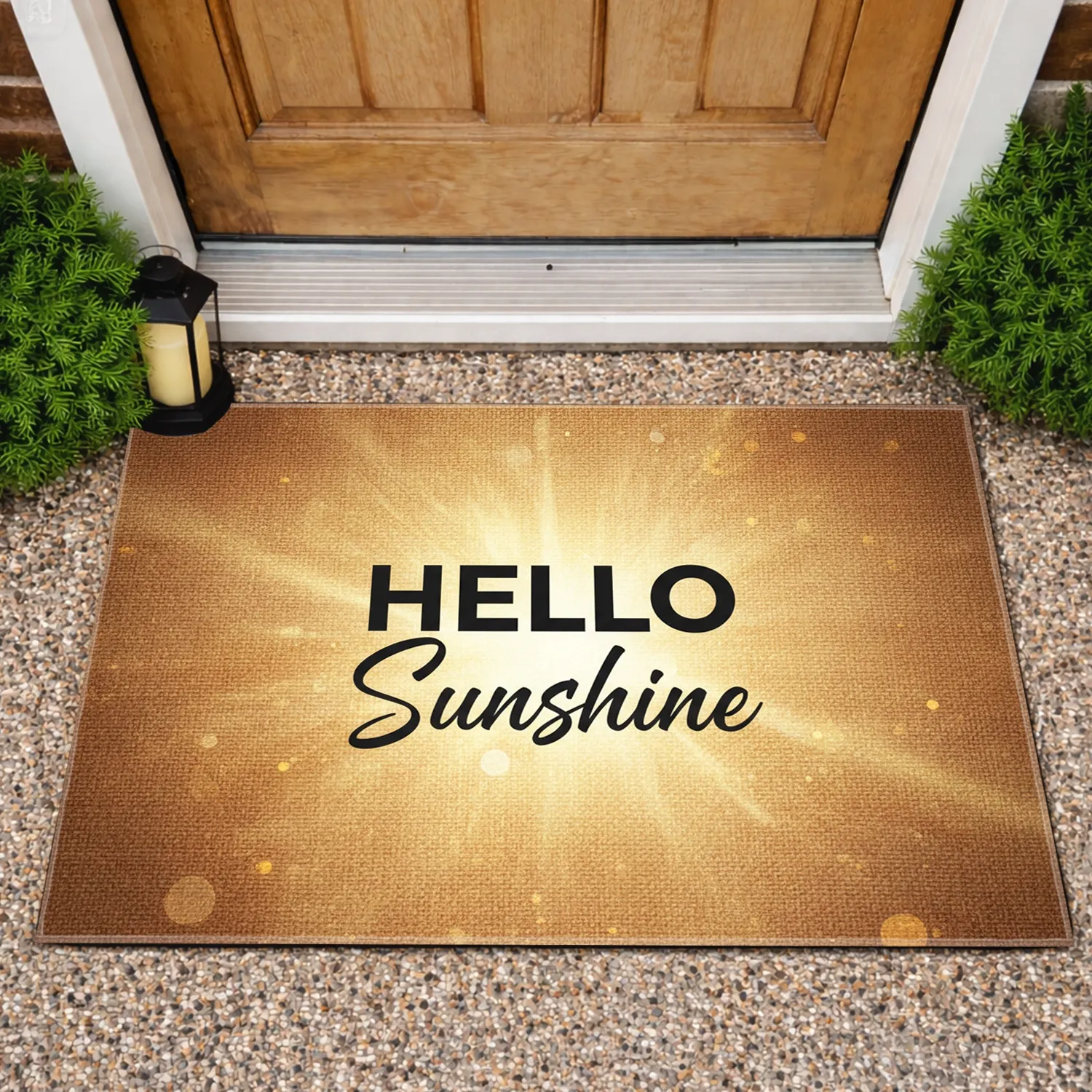 Hello Sunshine Golden Rays Inviting Home Welcome Decor Doormat - 1