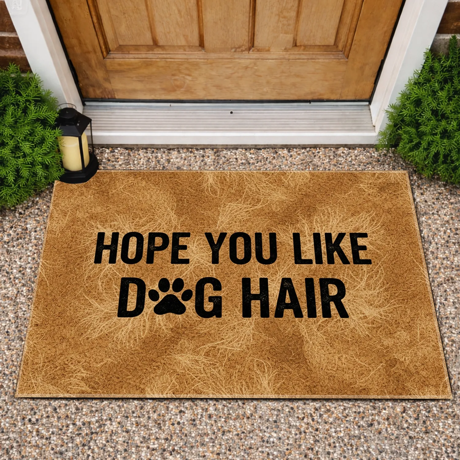 Hope You Like Dog Hair Paw Print - Dog Lover Home Decor Gift Doormat - 1