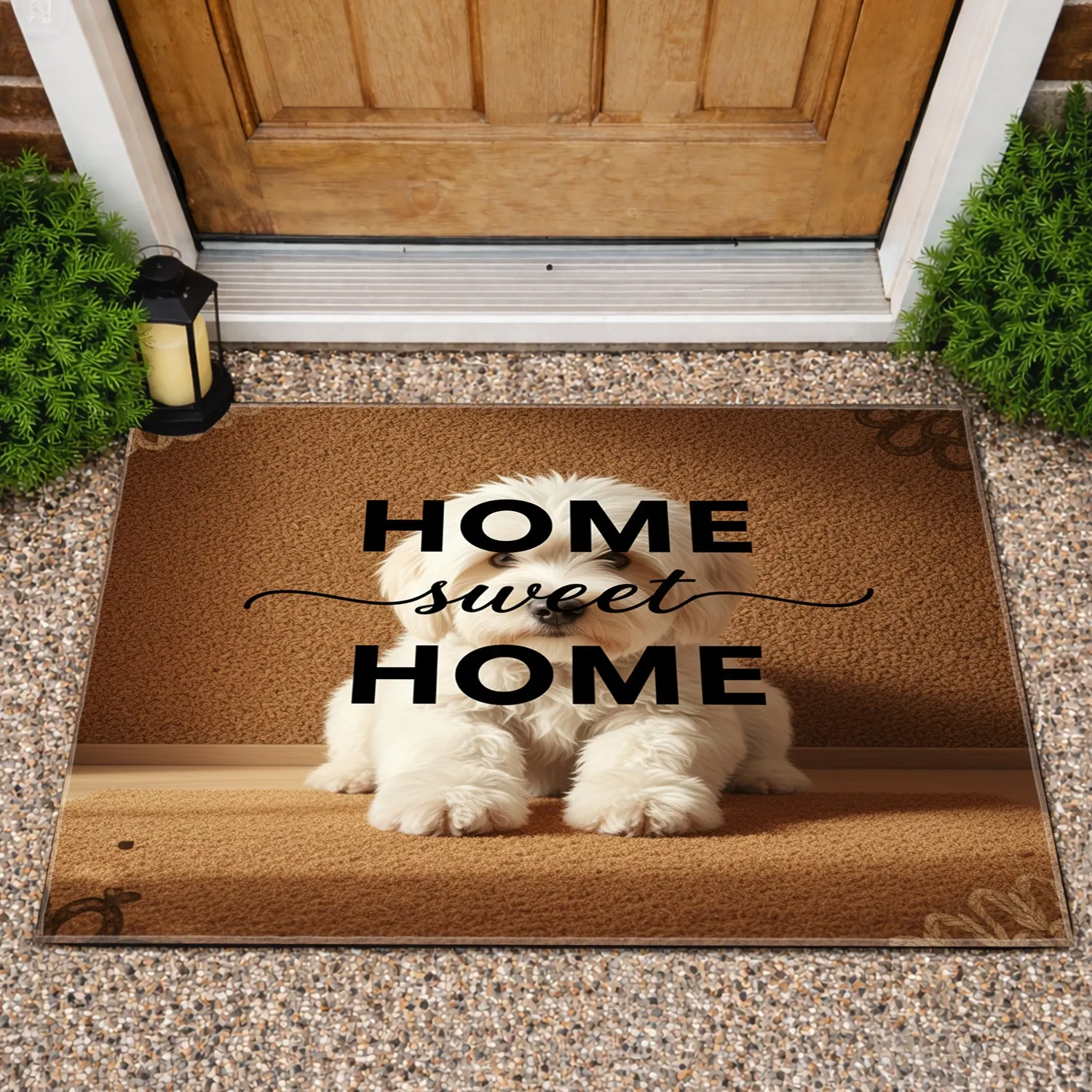 HOME sweet HOME Dog Paws - Welcoming Entryway Home Decor Gift for Dog Lover Doormat - 1