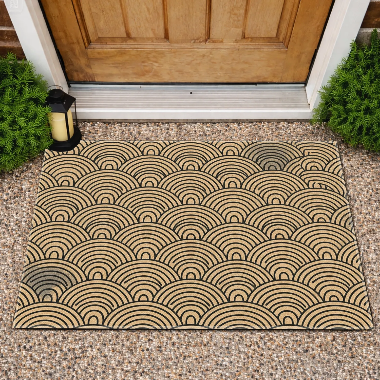 Japanese Seigaiha Waves - Home Decor Gift Doormat - 1