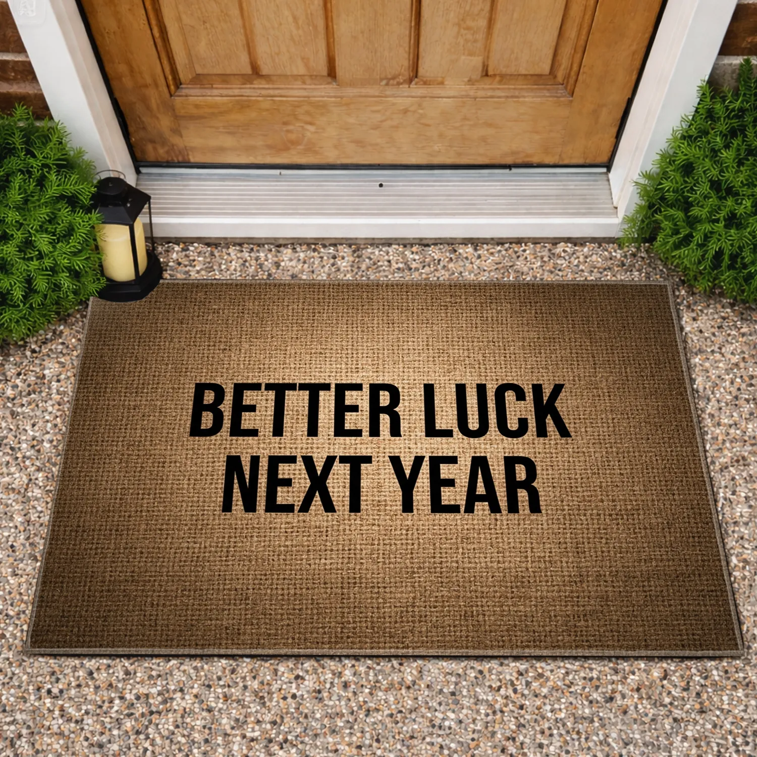 Better Luck Next Year Background - Humorous Home Decor Gift Doormat - 1