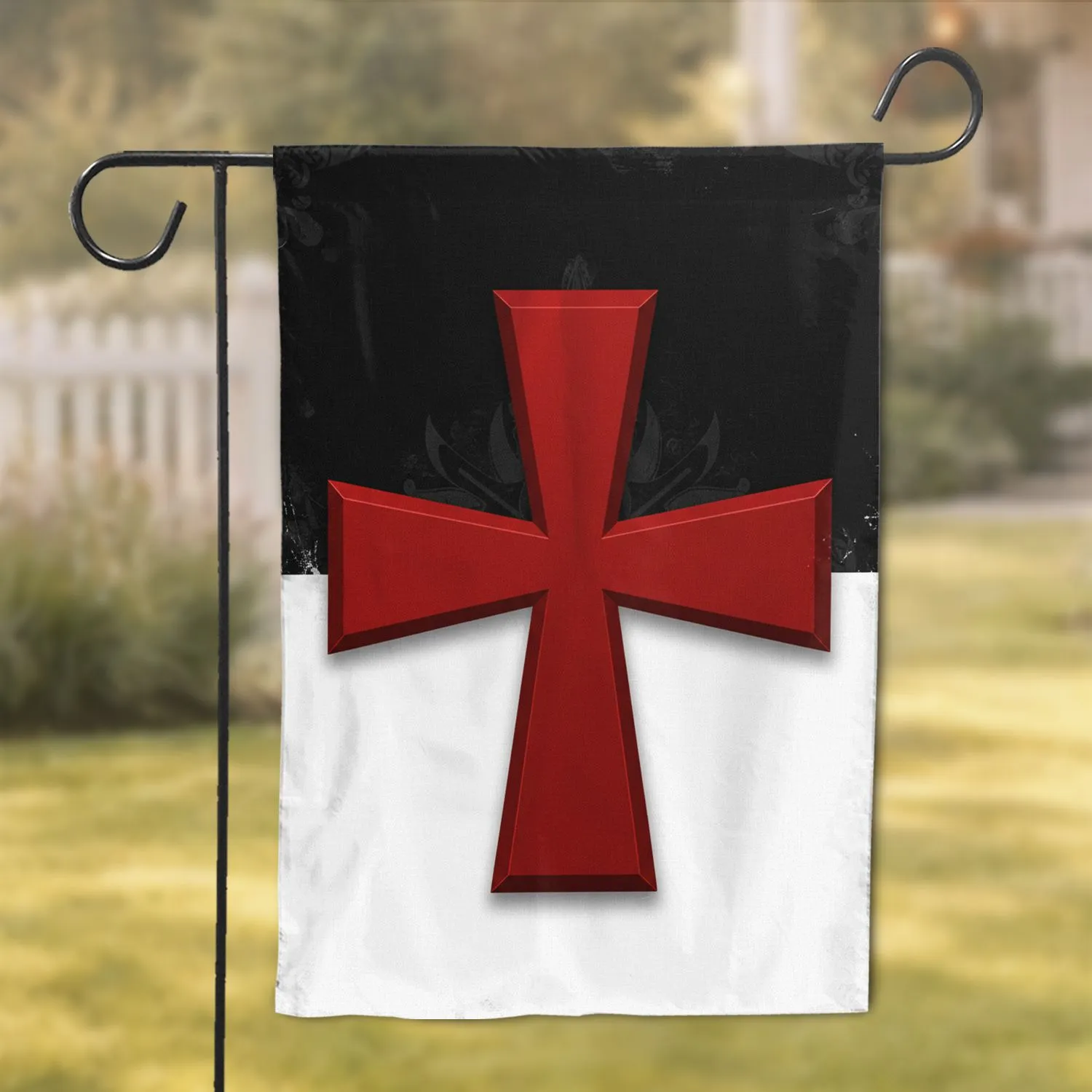Red Formee Cross Heraldic Symbol - Timeless Home Decor Gift for History Lover Garden Flag - 1