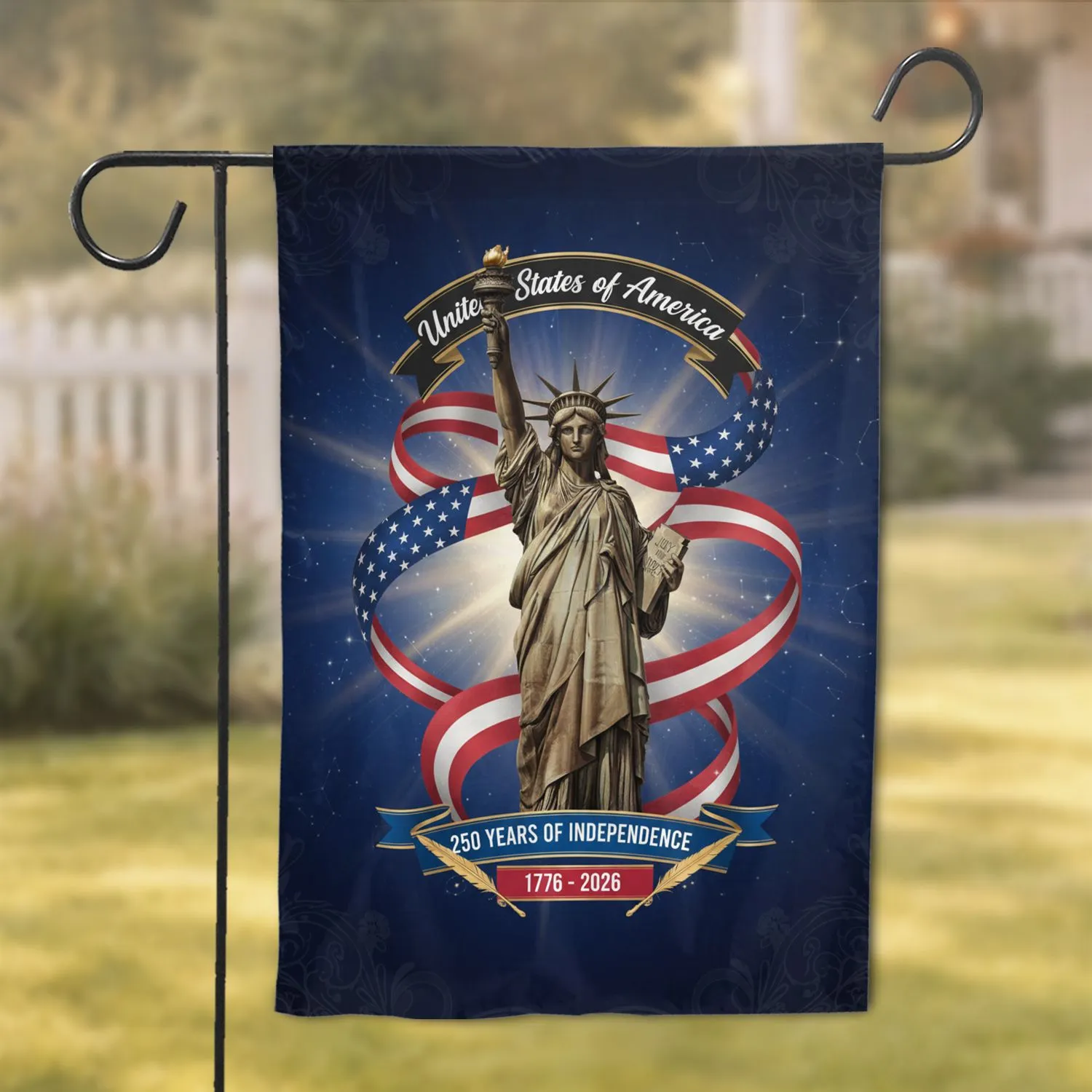 Statue of Liberty American Flag - USA 250th Anniversary Independence Day Garden Flag - 1