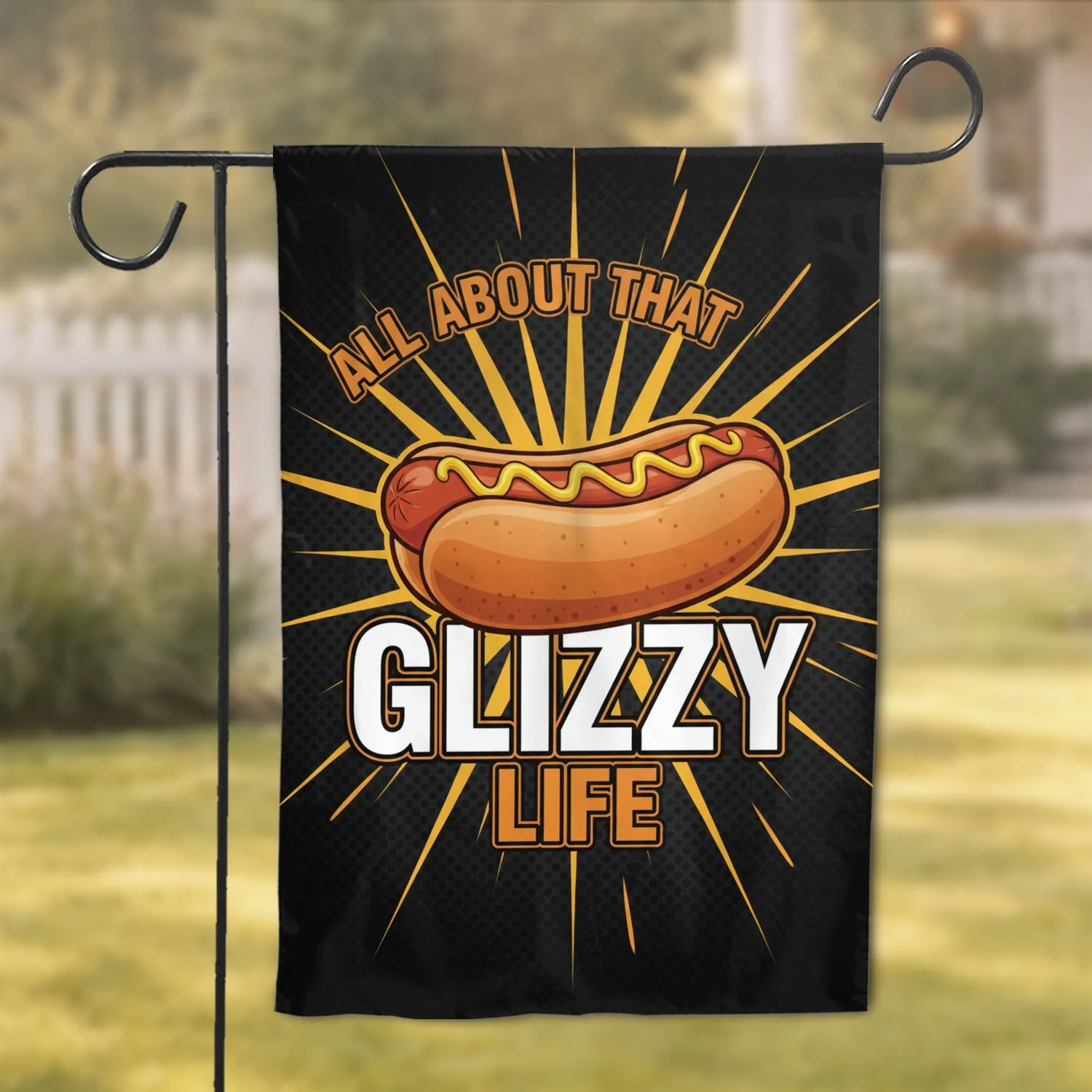 Glizzy Life Hot Dog - Food Lover Home Decor Gift for Foodies Garden Flag - 1