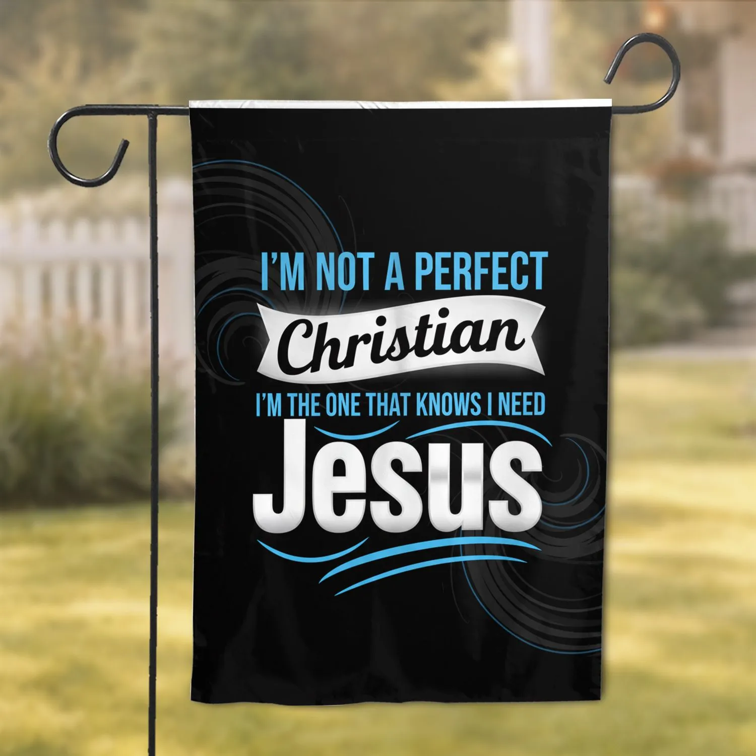 Jesus Christ Humility Faith Statement Home Decor Display for Christian Believers Garden Flag - 1