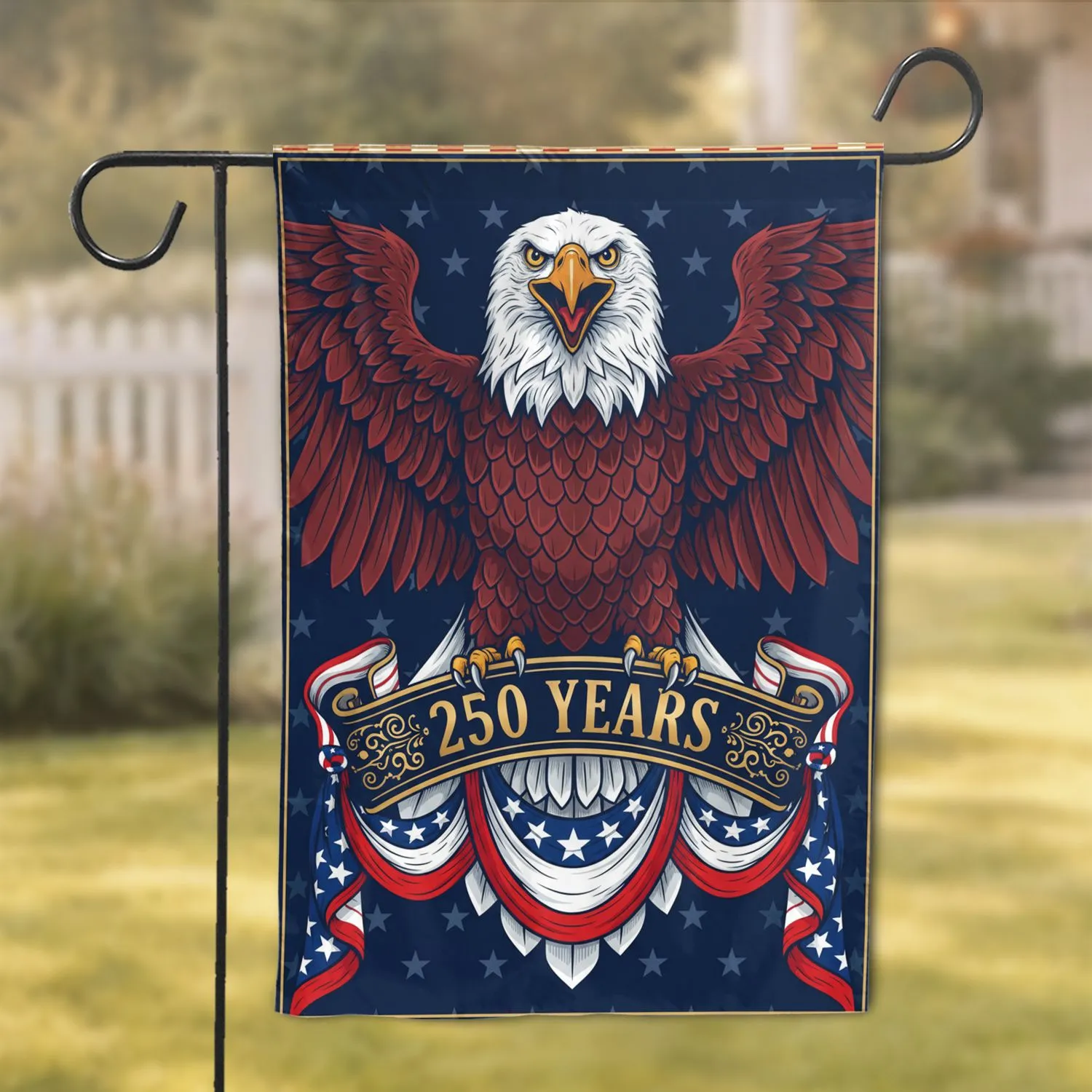 Bald Eagle American Flag 1776-2026 - USA 250th Anniversary Independence Day Gift for Veterans Garden Flag - 1