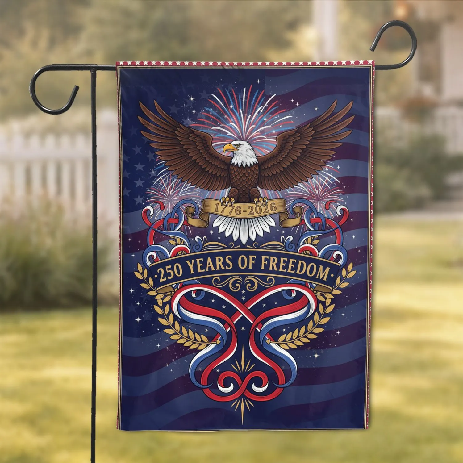 Bald Eagle Patriotic Flag 1776-2026 - USA 250th Anniversary Independence Day Home Decor Garden Flag - 1