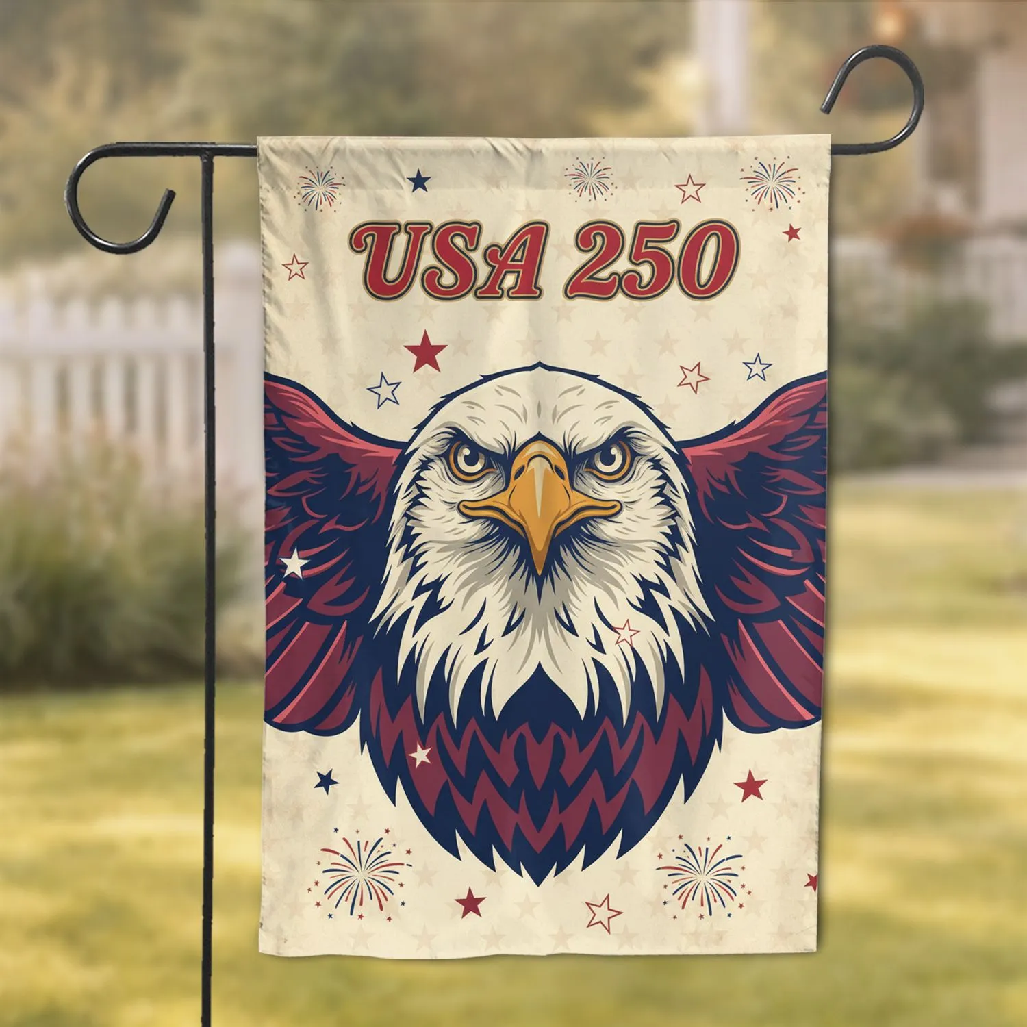 Bald Eagle USA 250 American Flag 1776-2026 - 250th Anniversary Independence Day Garden Flag - 1