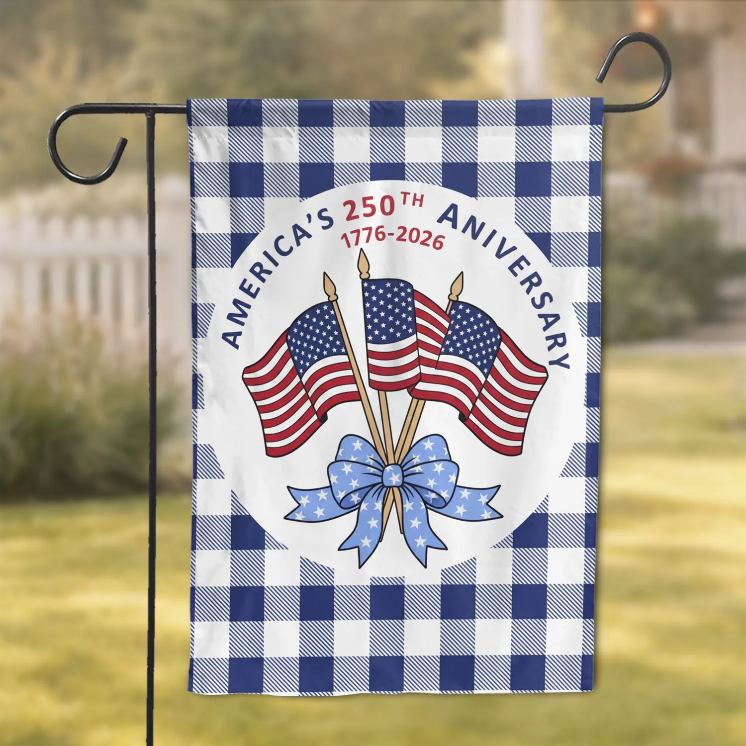 Patriotic American Flags - USA 250th Anniversary (1776-2026) for Veterans Garden Flag - 1
