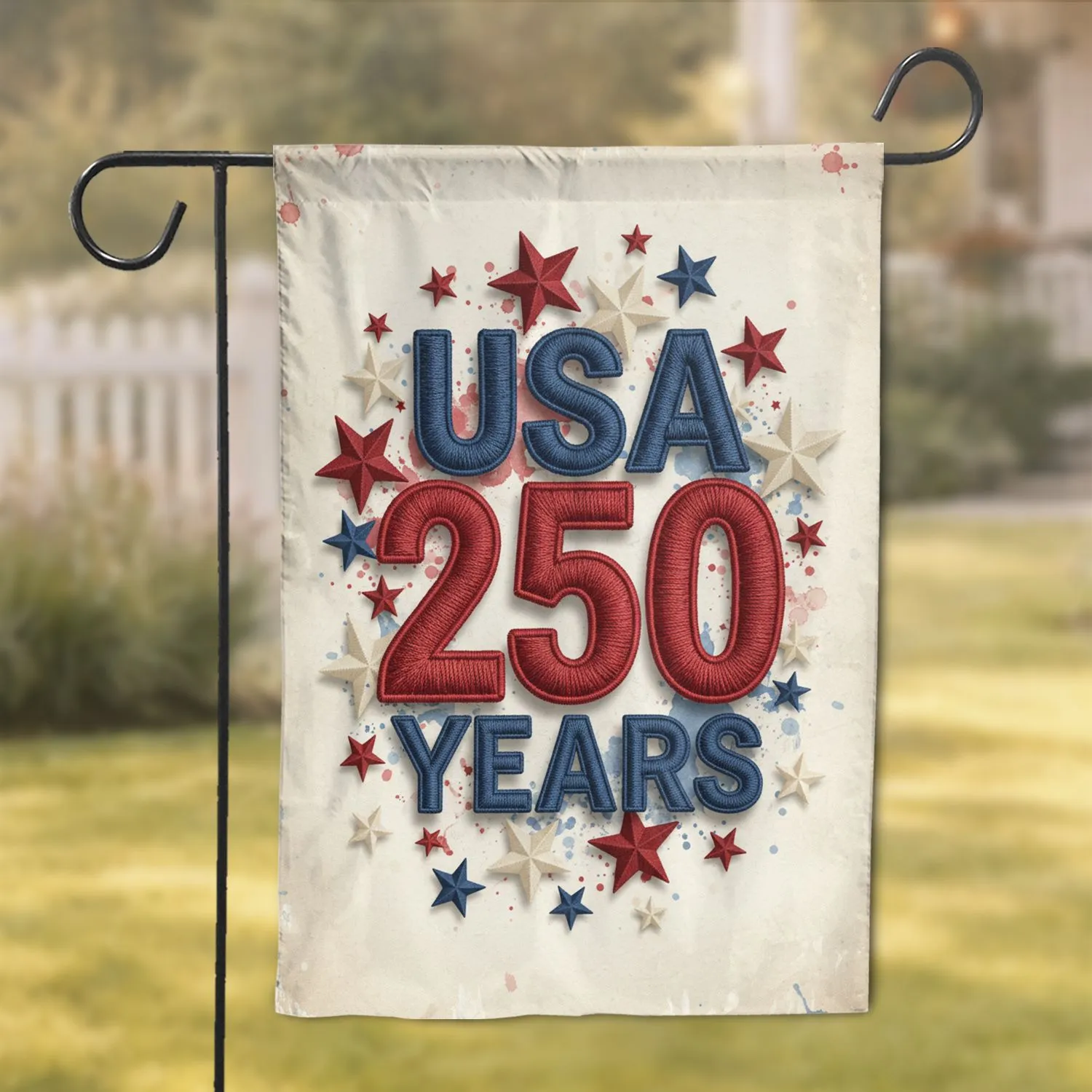 USA 250 Years Stars - 250th Anniversary Independence Day Gift for Veterans Garden Flag - 1