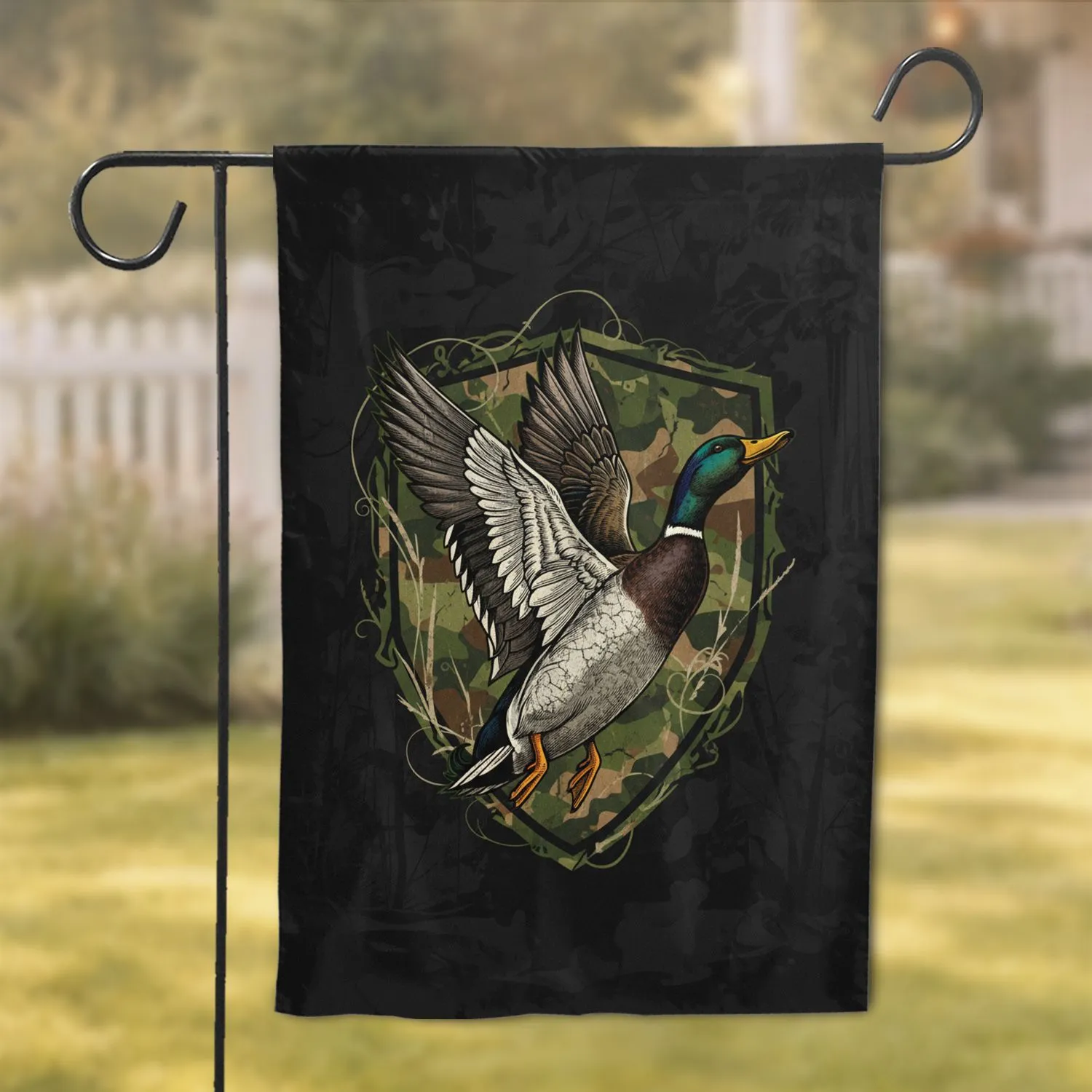 Majestic Mallard Duck Camouflage - Outdoor Lifestyle Gift Garden Flag - 1