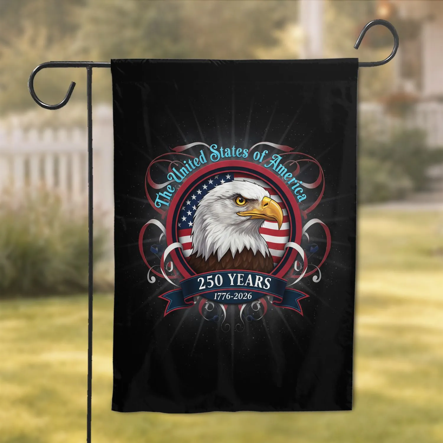 Bald Eagle American Flag 1776-2026 - USA 250th Anniversary Independence Day Gift for Veterans Garden Flag - 1