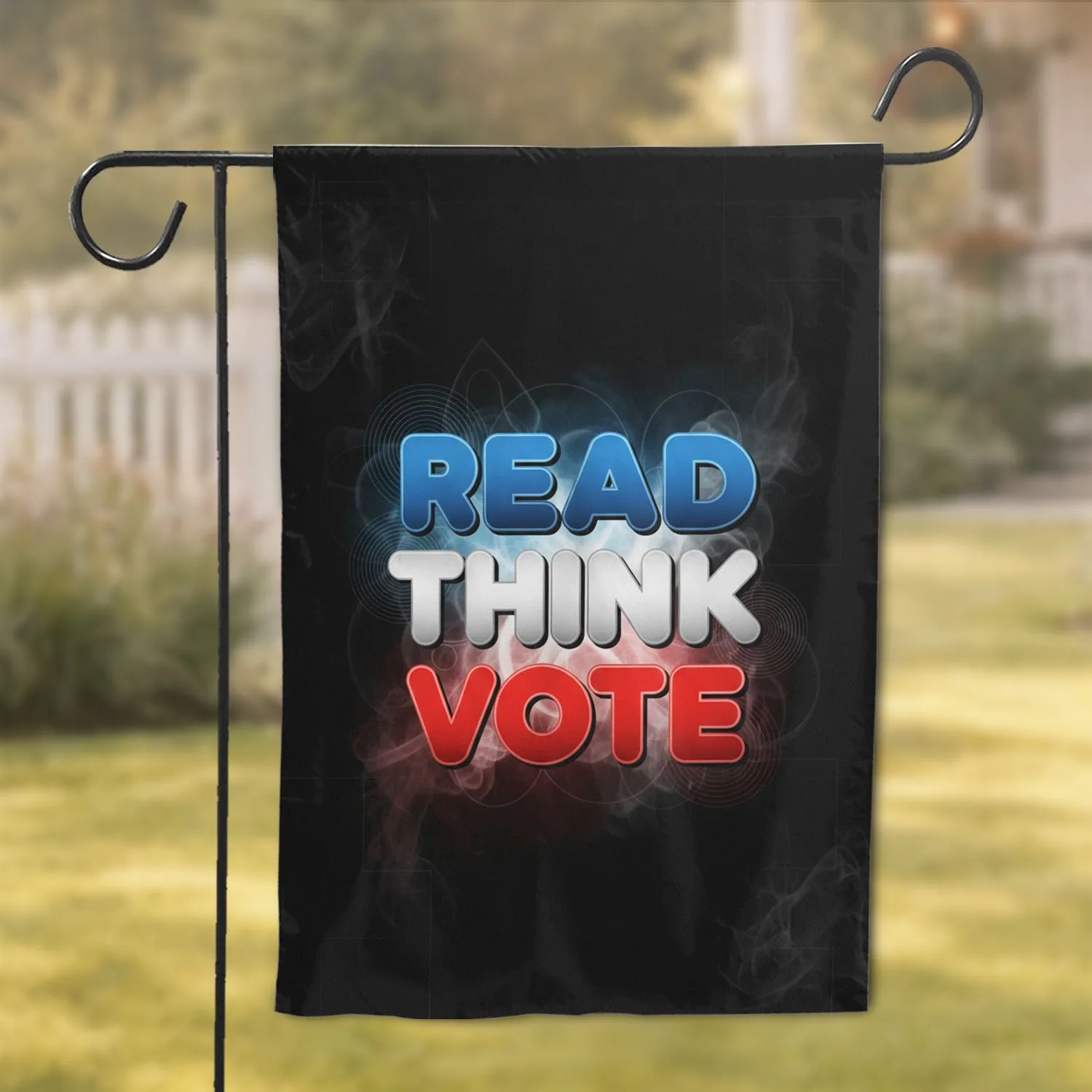 READ THINK VOTE Letters - Active Citizenship Home Decor Gift for Citizens Garden Flag - 1