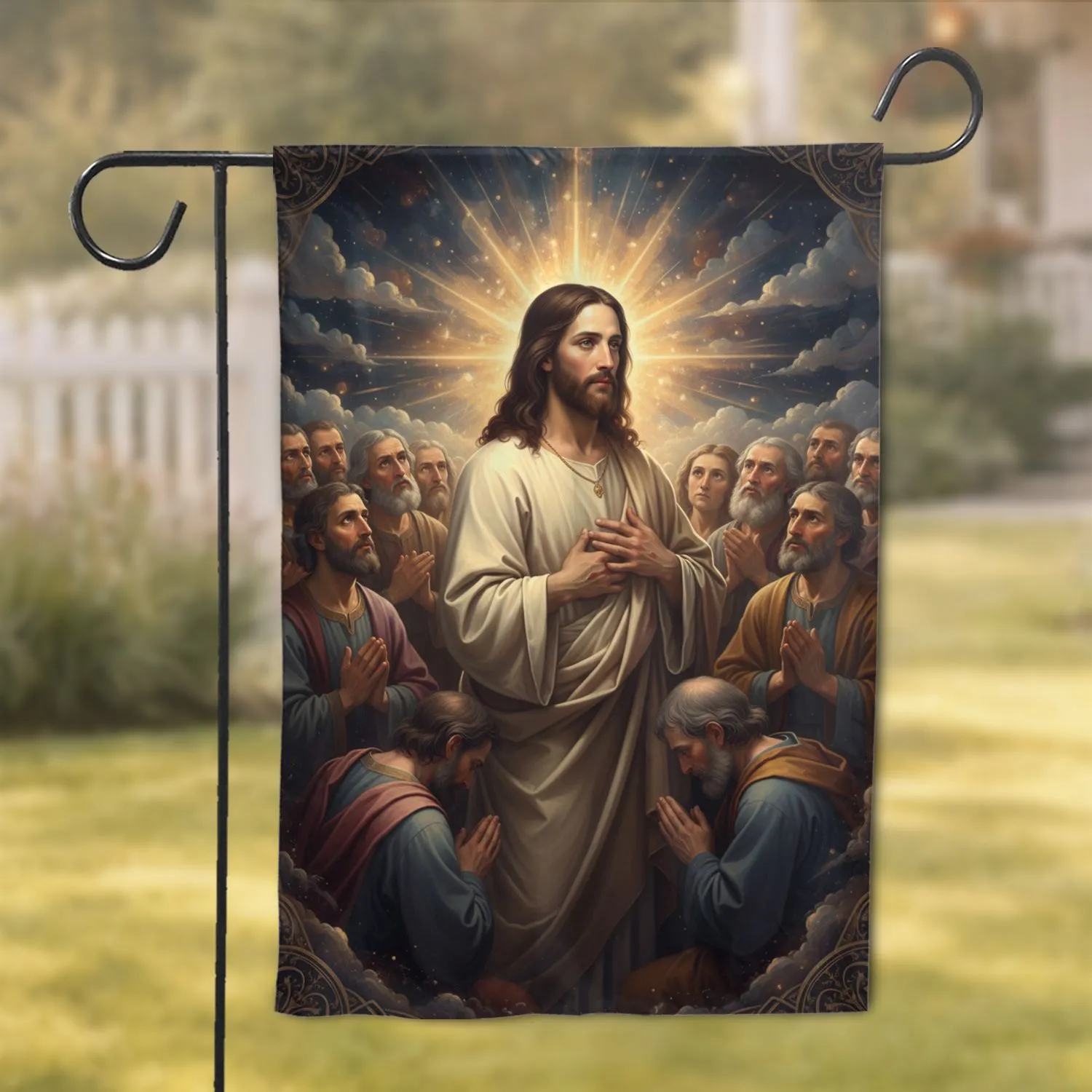 Jesus Christ Disciples Divine Light - Spiritual Home Decor Gift Garden Flag - 1