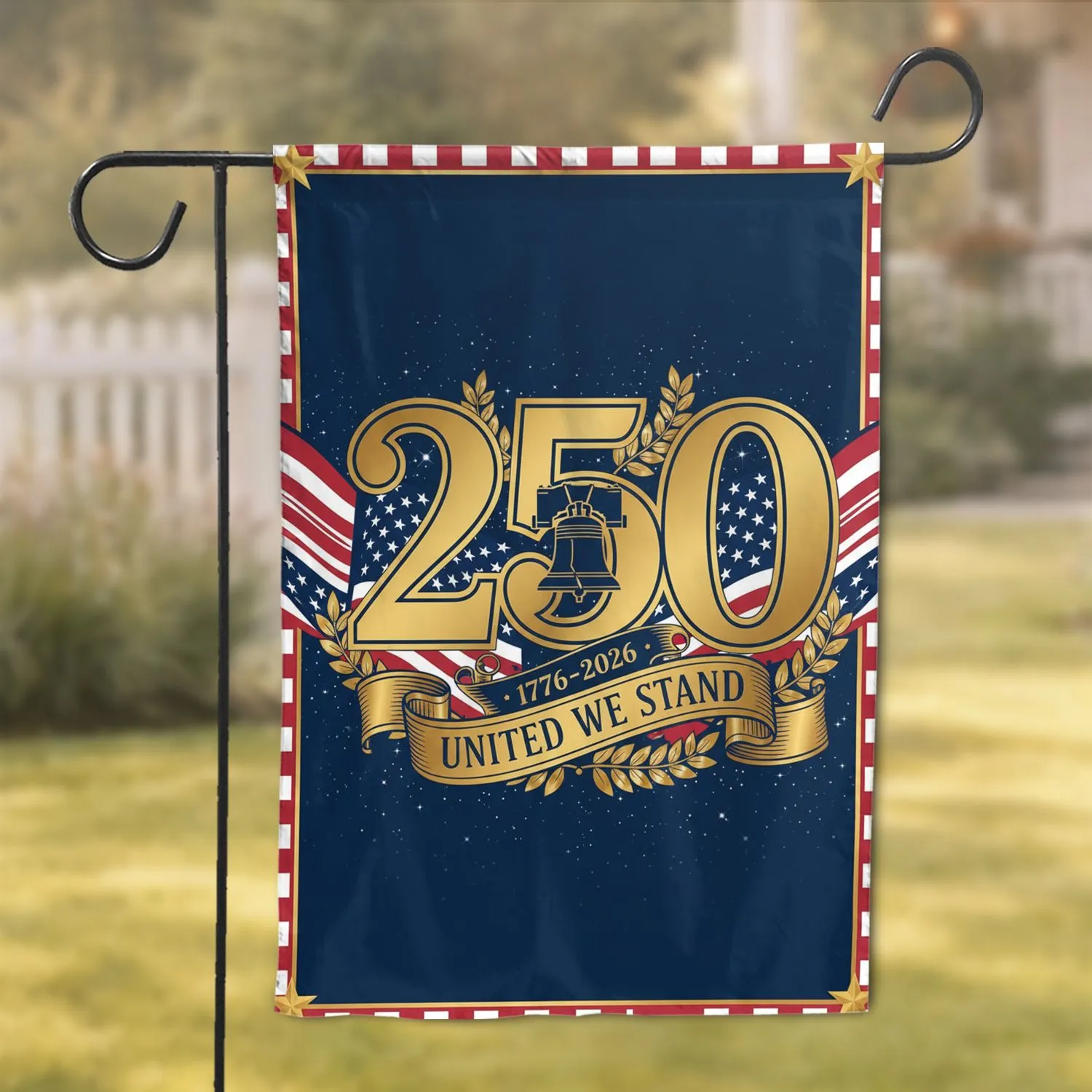 250 Liberty Bell United We Stand 1776-2026 - America's 250th Anniversary Independence Day Garden Flag - 1