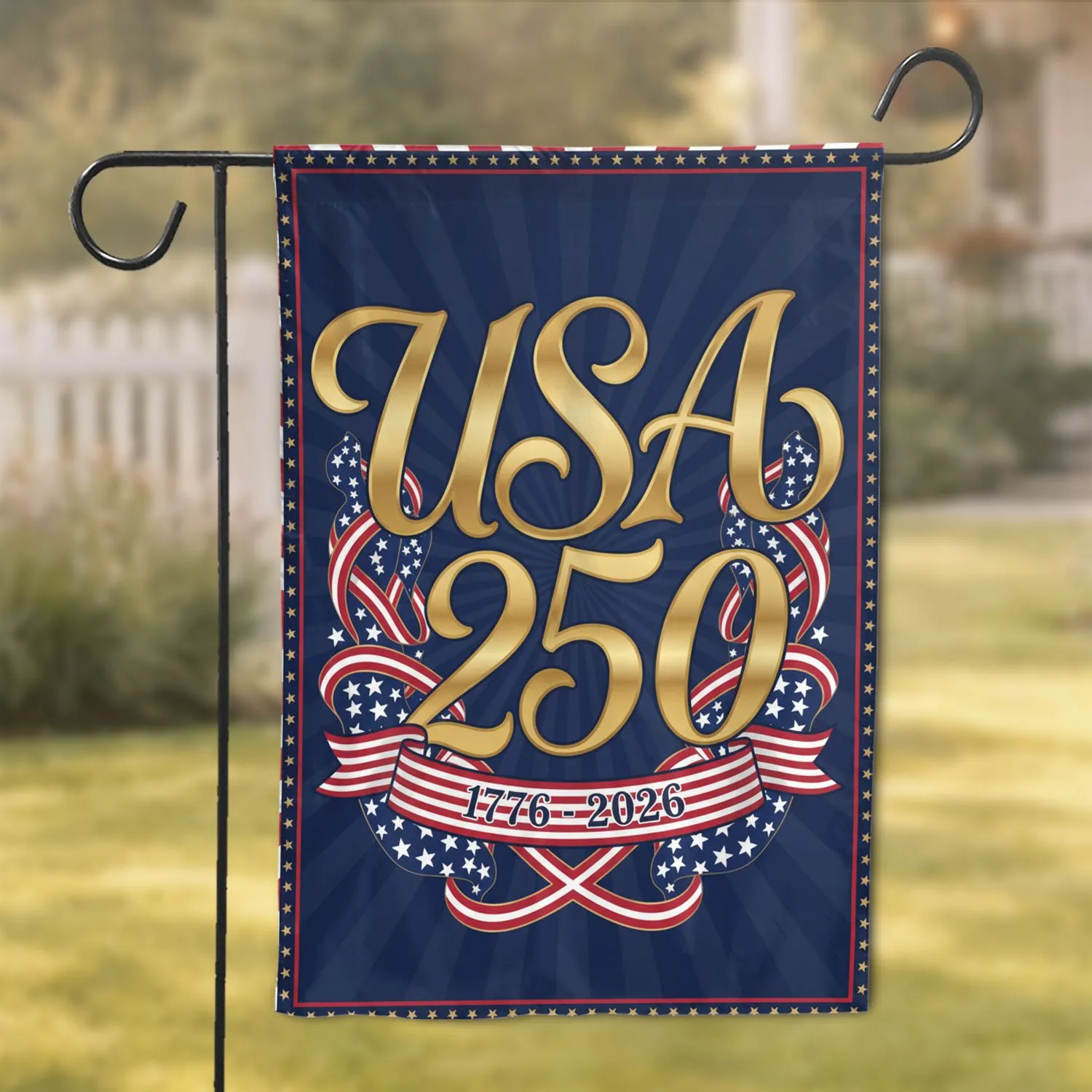 USA 250 1776-2026 America's 250th Anniversary Independence Day for Veterans Garden Flag - 1
