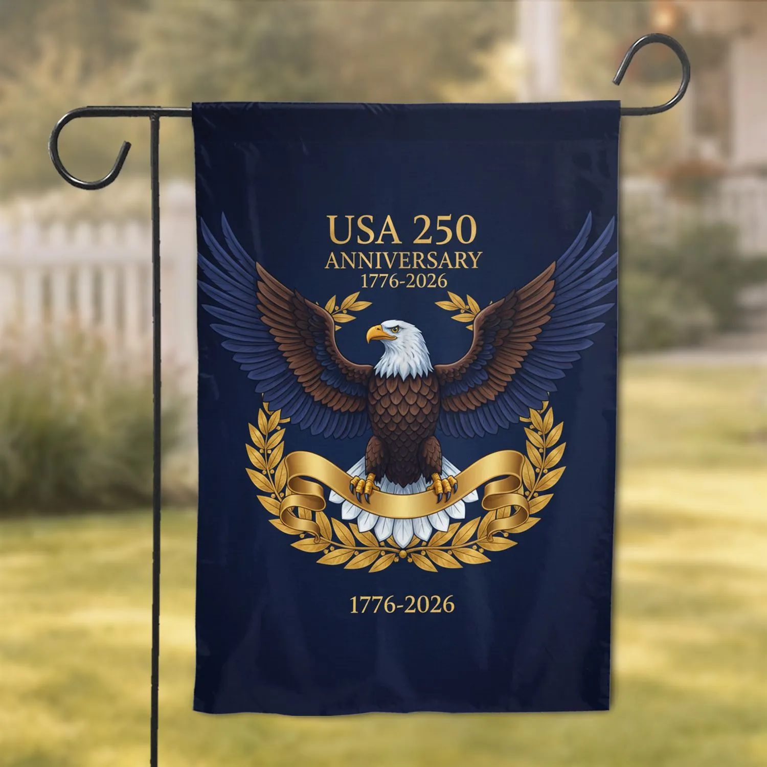 Bald Eagle USA 250th Anniversary 1776-2026 - Patriotic Commemoration Garden Flag - 1