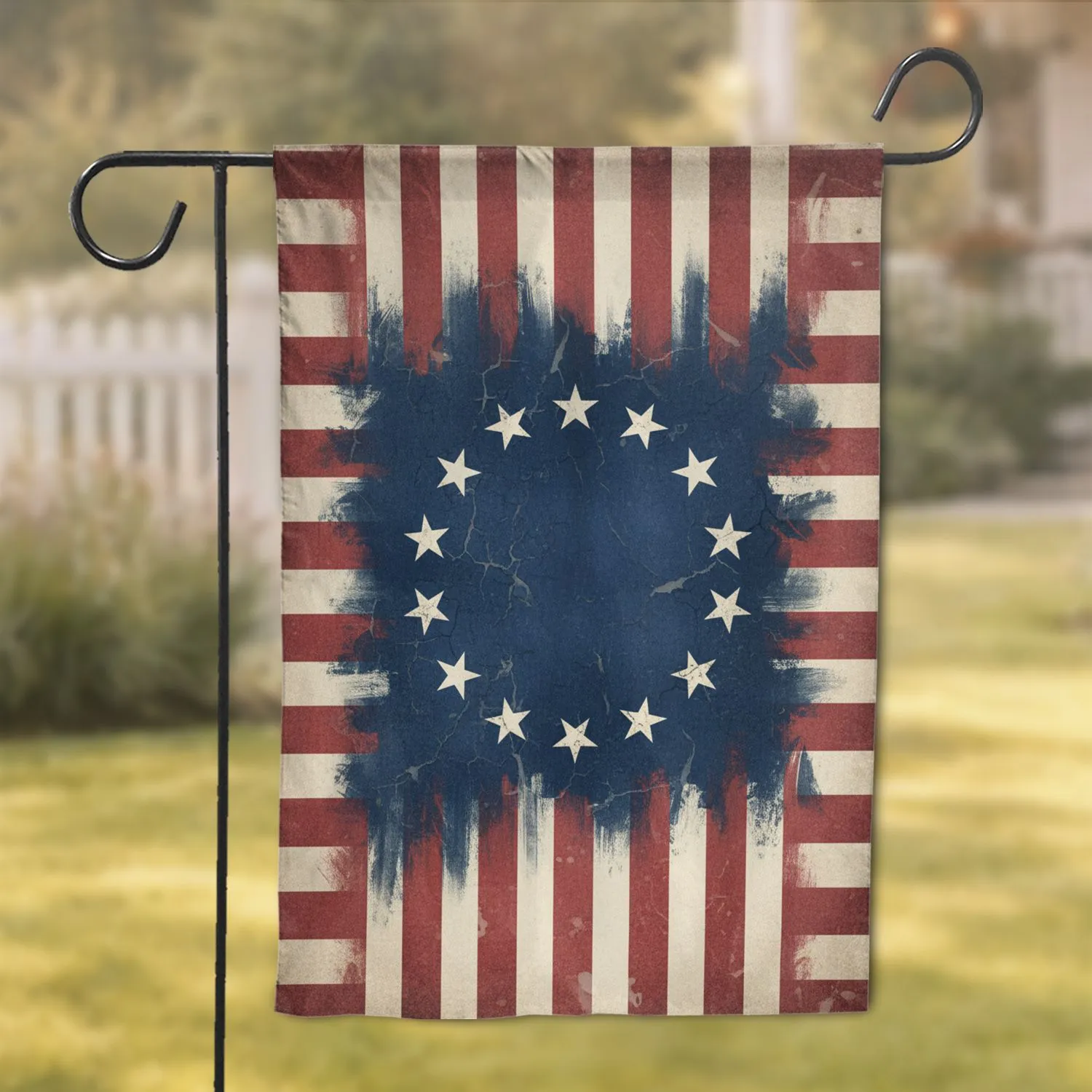 Betsy Ross Flag 13 Stars Circle - American History Independence Day Gift Garden Flag - 1