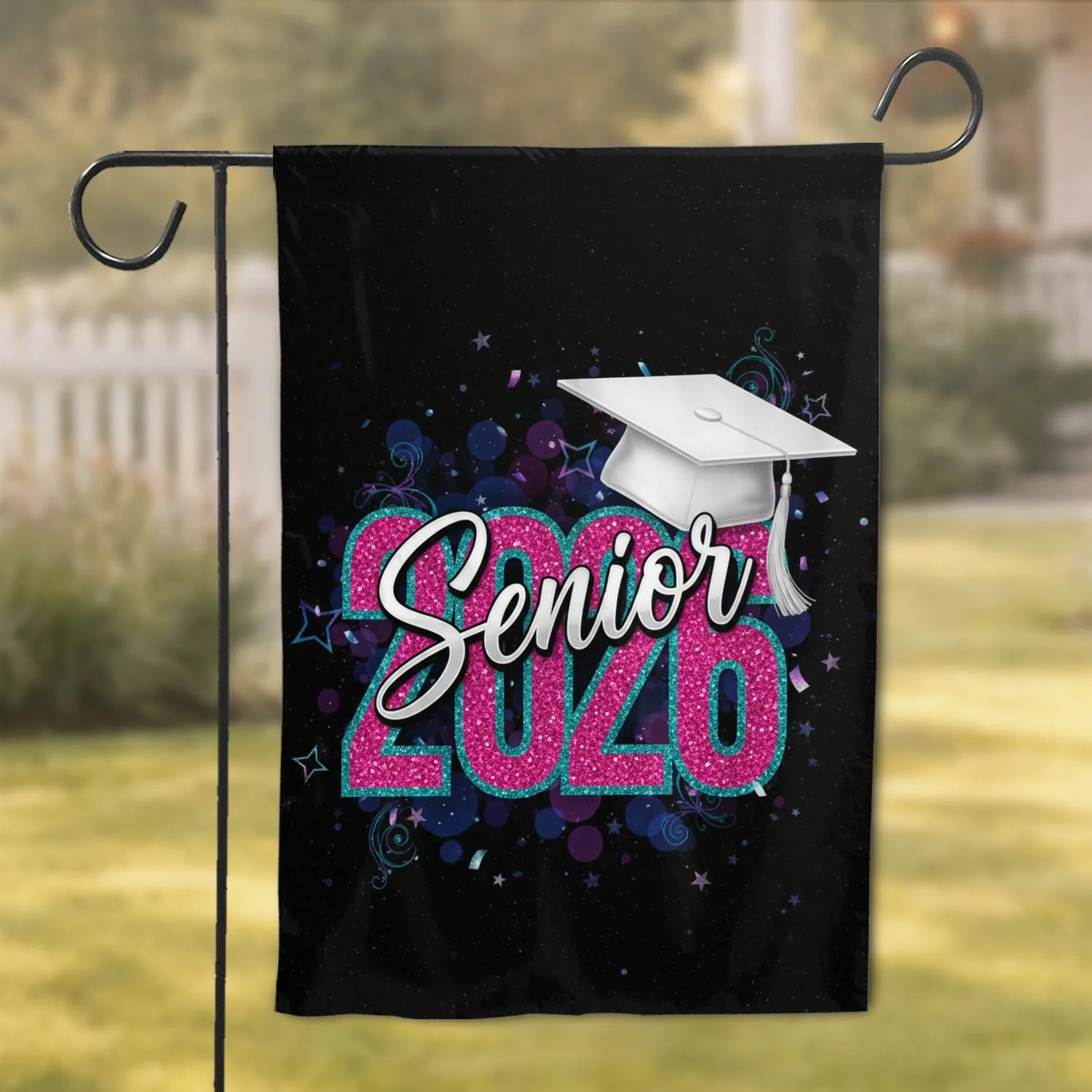 2026 Senior Graduation Cap - Class of 2026 Celebration Gift for Graduates Garden Flag - 1