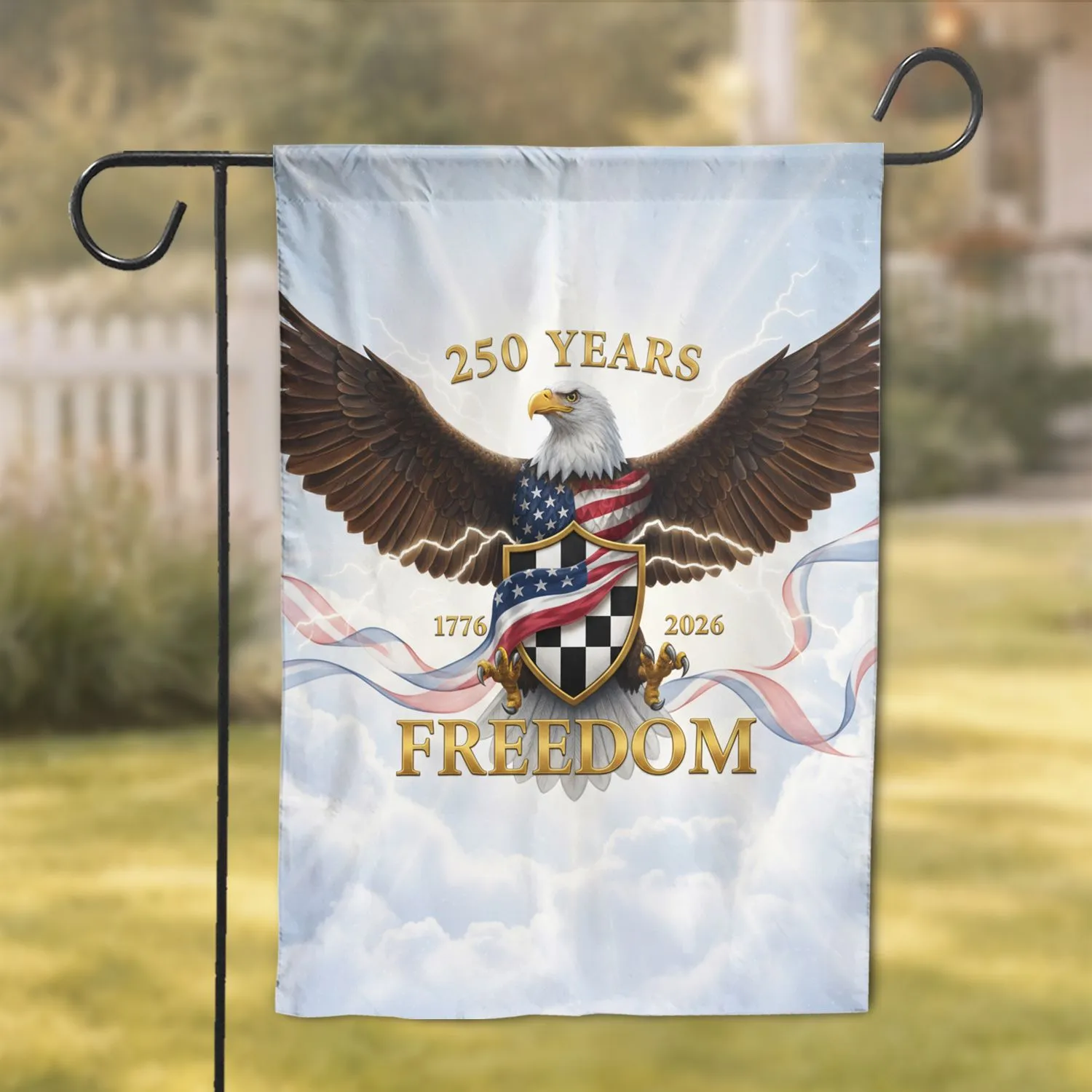 Bald Eagle American Flag 1776-2026 - USA 250th Anniversary Independence Day Gift Garden Flag - 1