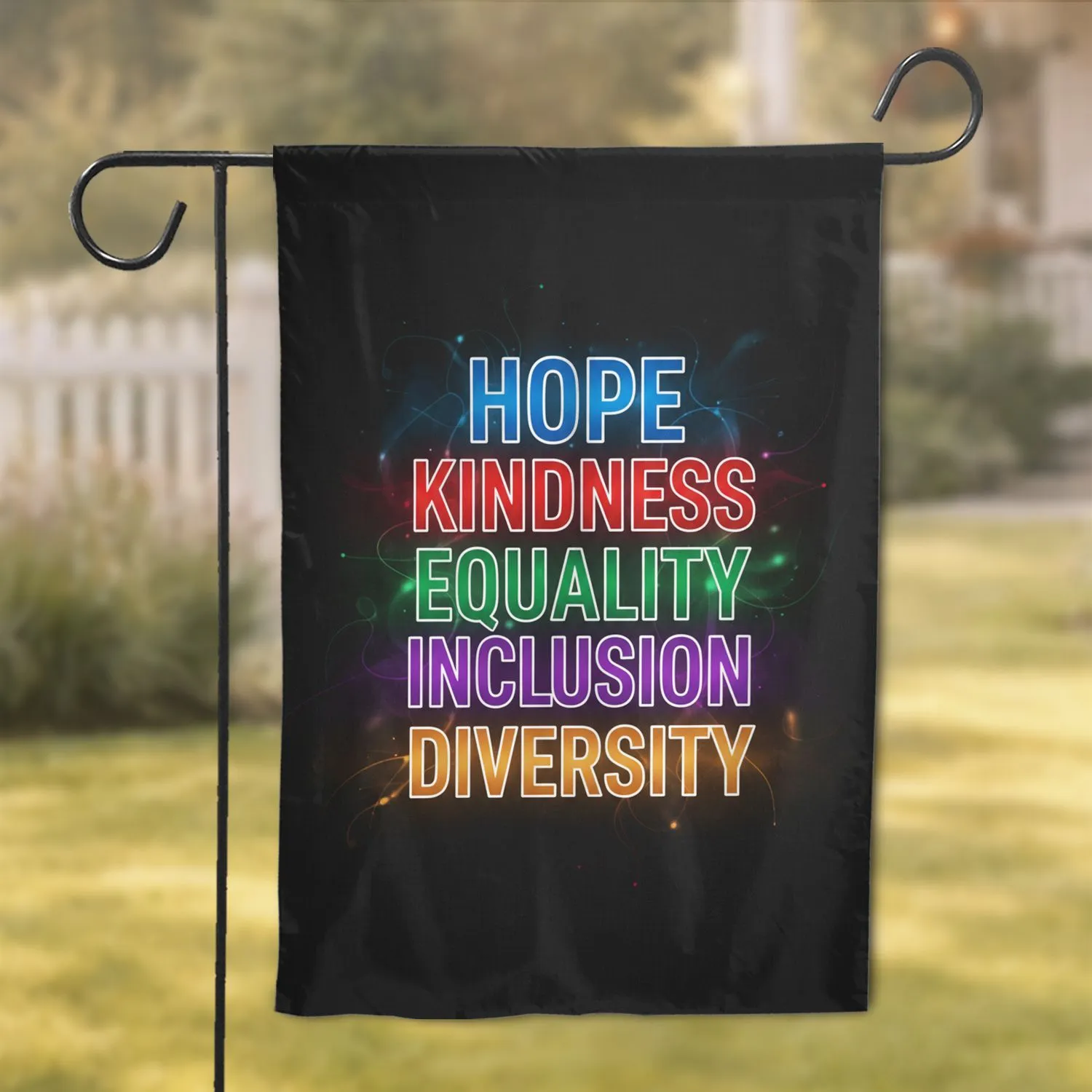 Hope Kindness Equality Inclusion Diversity - Empowerment Home Decor Gift Garden Flag - 1