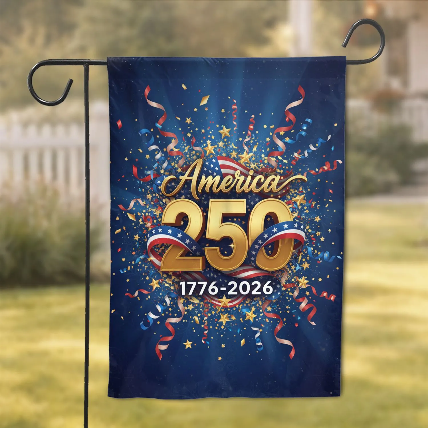250 America 1776-2026 American Flag - USA 250th Anniversary Independence Day Garden Flag - 1