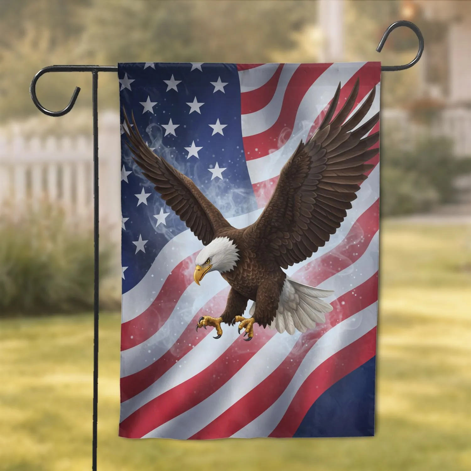 Bald Eagle American Flag Independence Day - Gift for Veterans & Military Families Garden Flag - 1