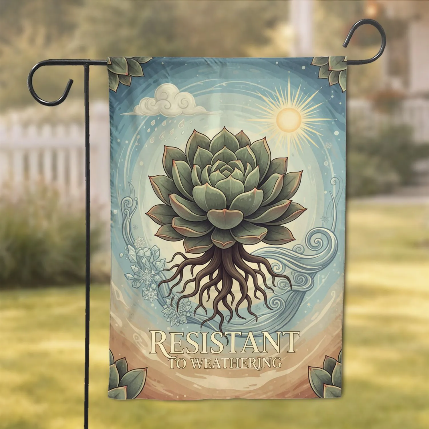 Enduring Plant Seasonal Weather - Weather Resilience Home Decor Gift Garden Flag - 1